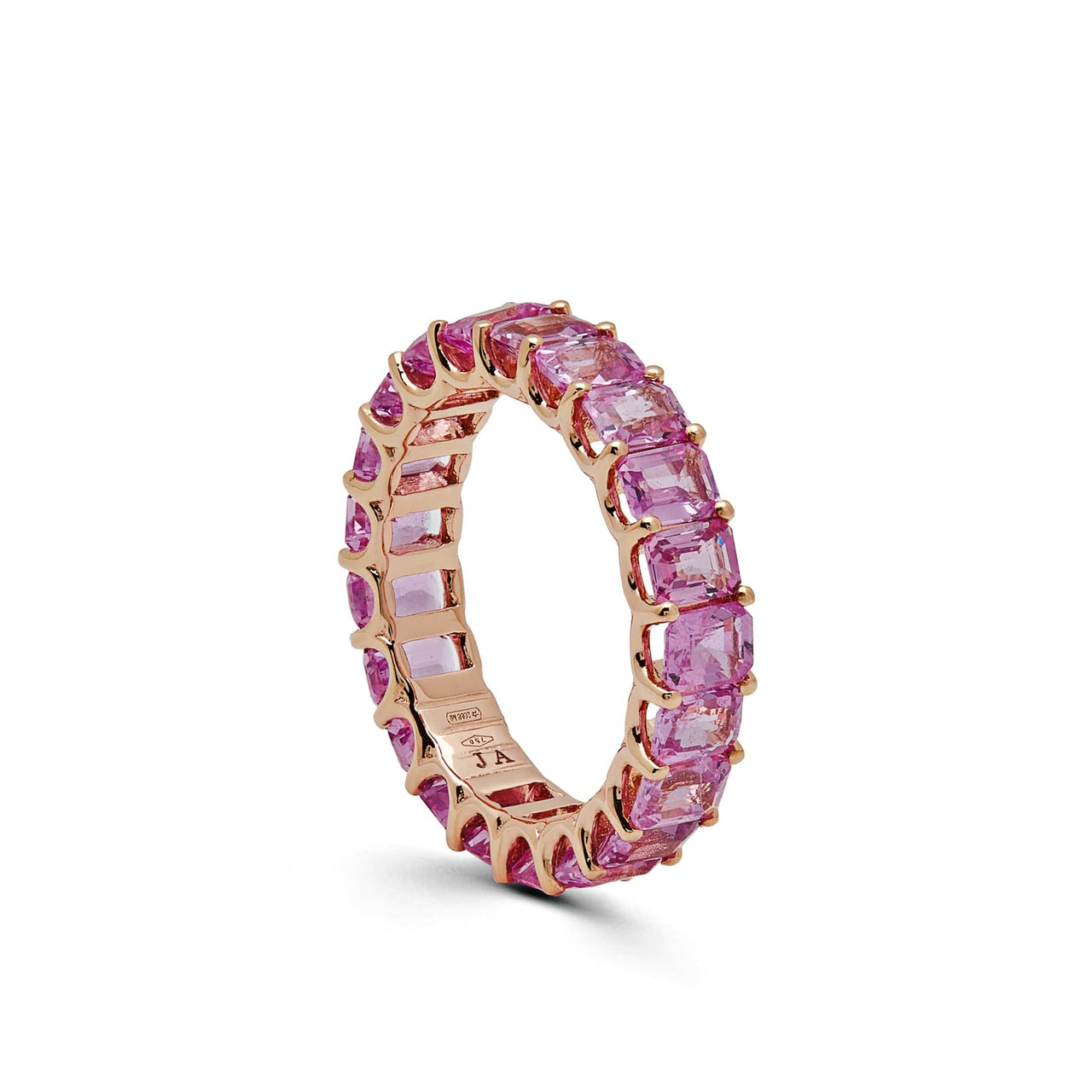 Pink Sapphire Eternity Band