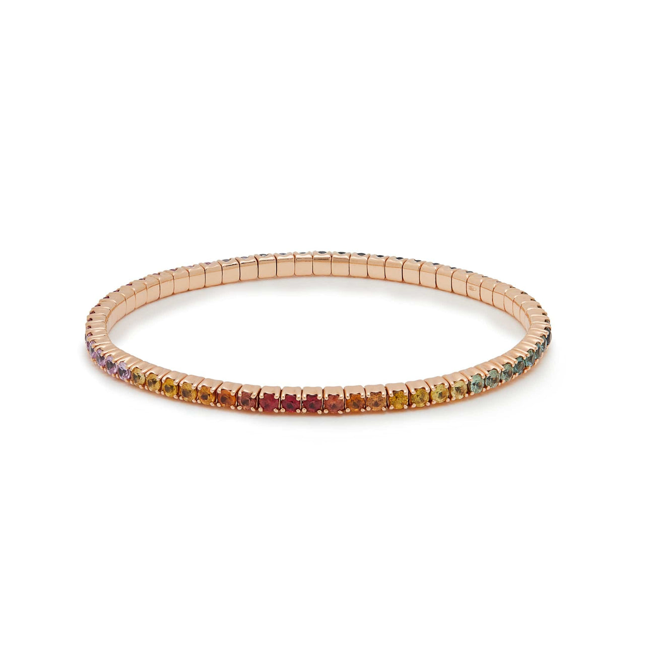 Rainbow Sapphire Stretchy Tennis Bracelet