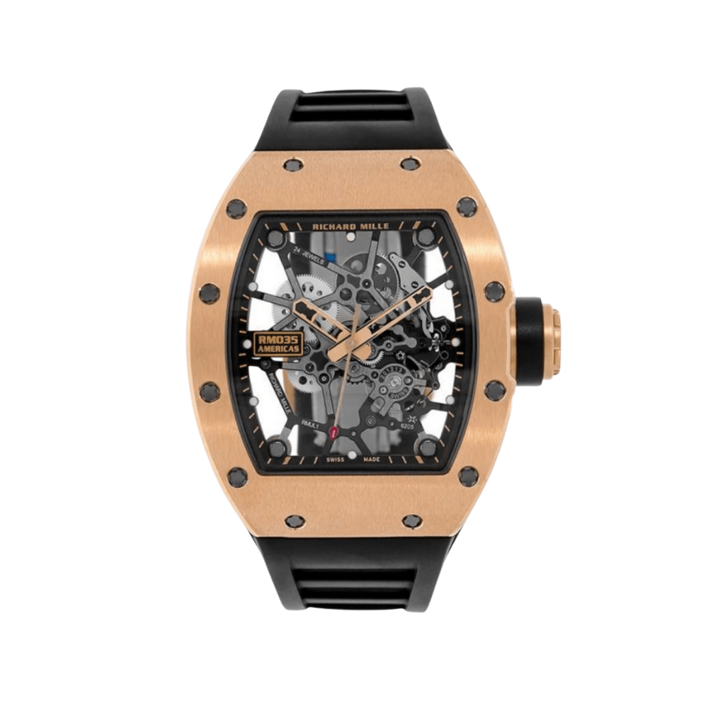 Luxury Watch Richard Mille Americas Rose Gold Toro Skeleton Limited Edition RM035 Wrist Aficionado