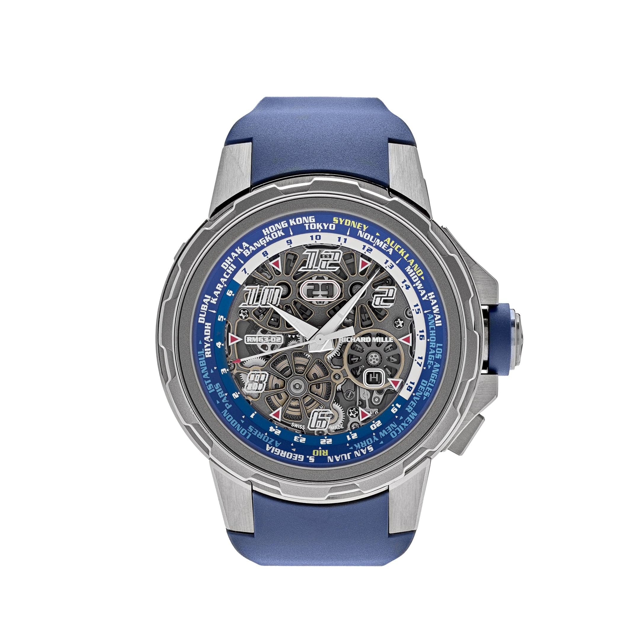 Richard Mille RM 63 02 Automatic Worldtimer Titanium Wrist