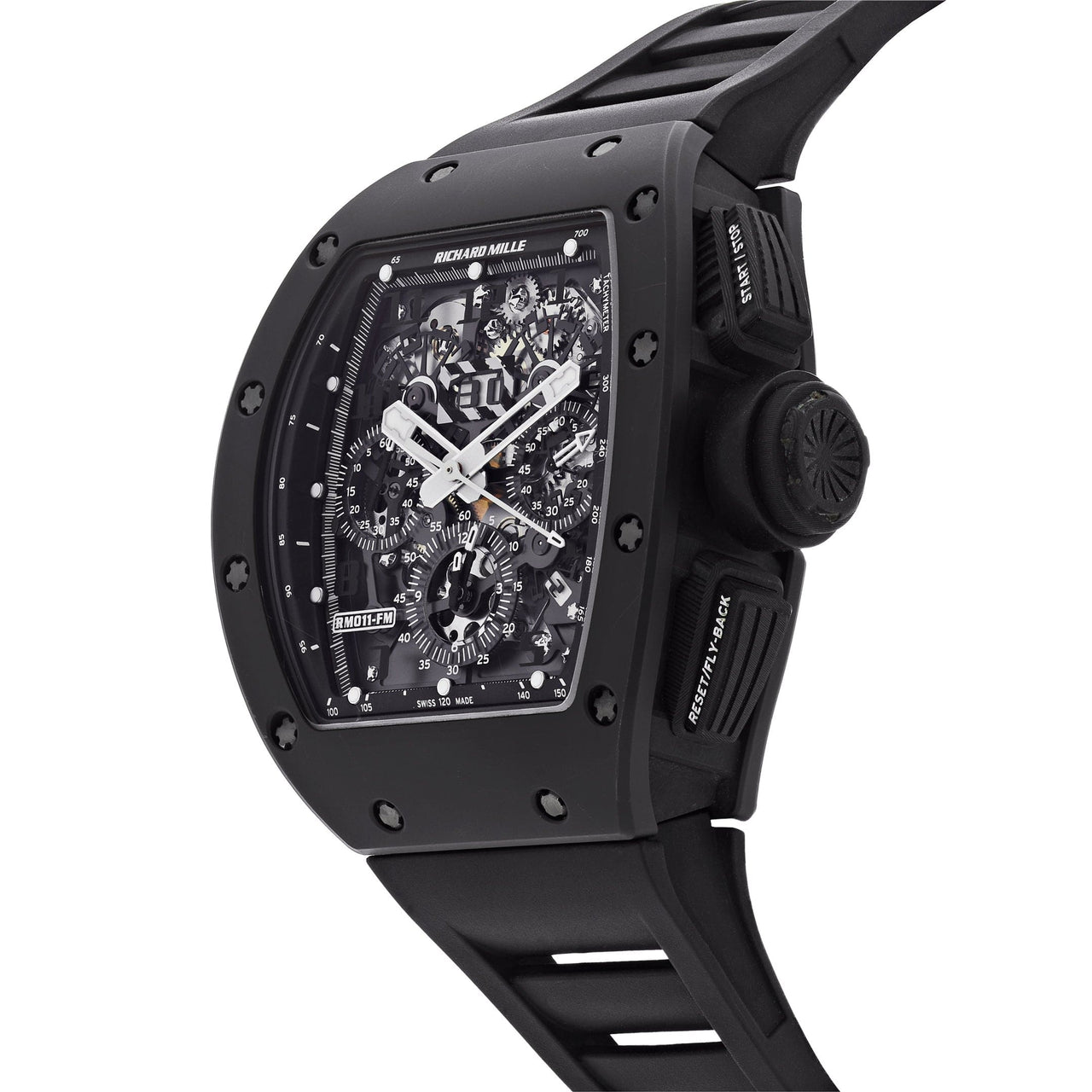 Luxury Watch Richard Mille Black Phantom Flyback Chronograph RM011 Limited Edition 50 Pieces Wrist Aficionado