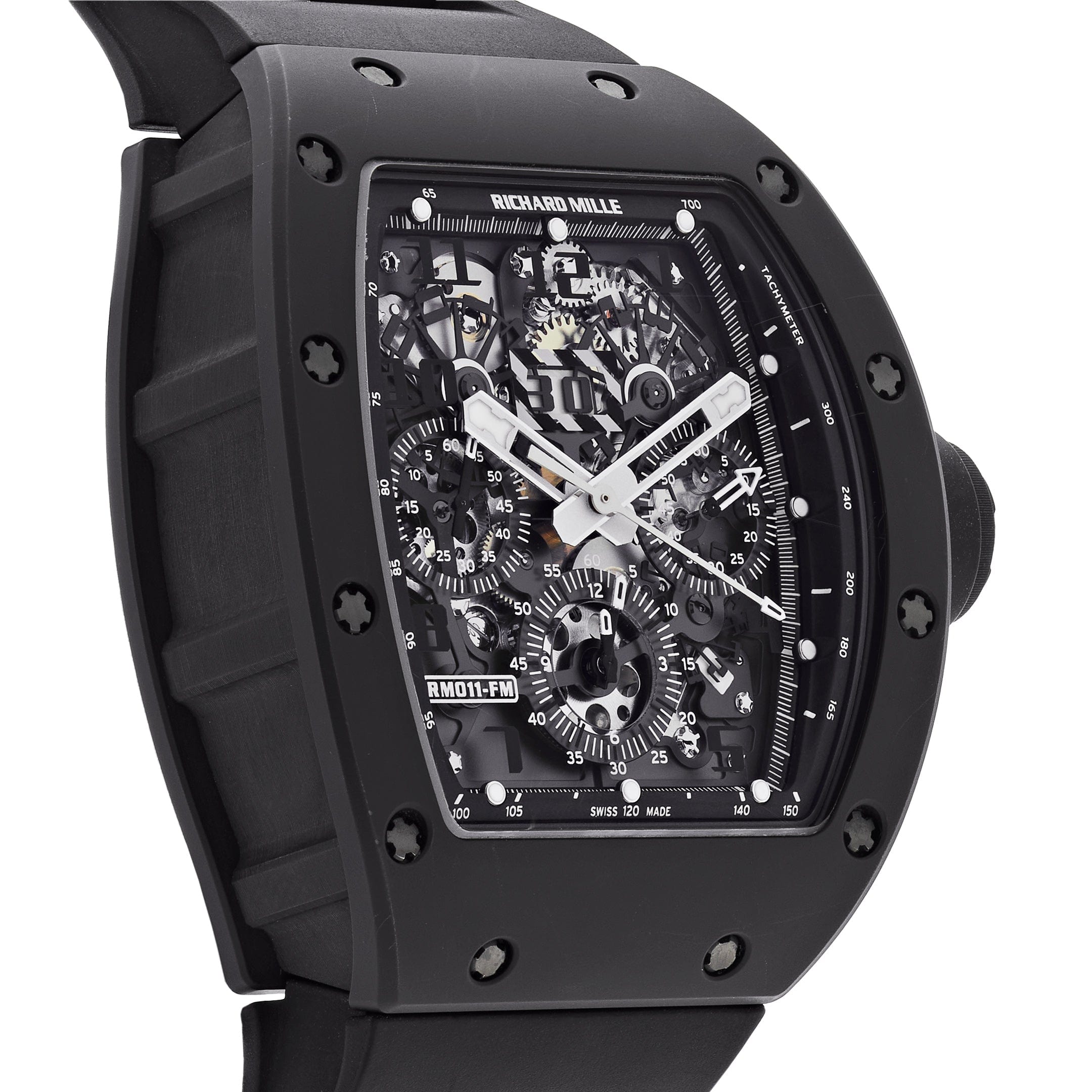 Luxury Watch Richard Mille Black Phantom Flyback Chronograph RM011 Limited Edition 50 Pieces Wrist Aficionado