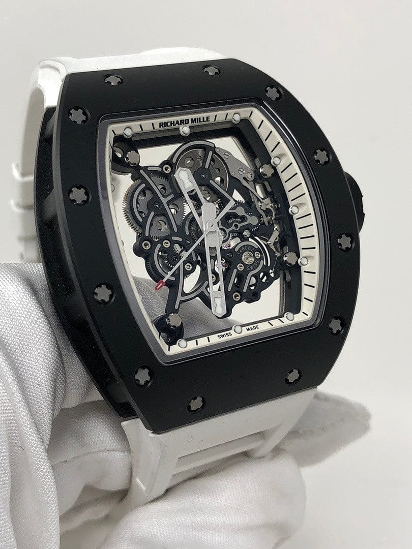 Luxury Watch Richard Mille Ceramic Bubba Watson White Drive (Americas) RM055 Wrist Aficionado