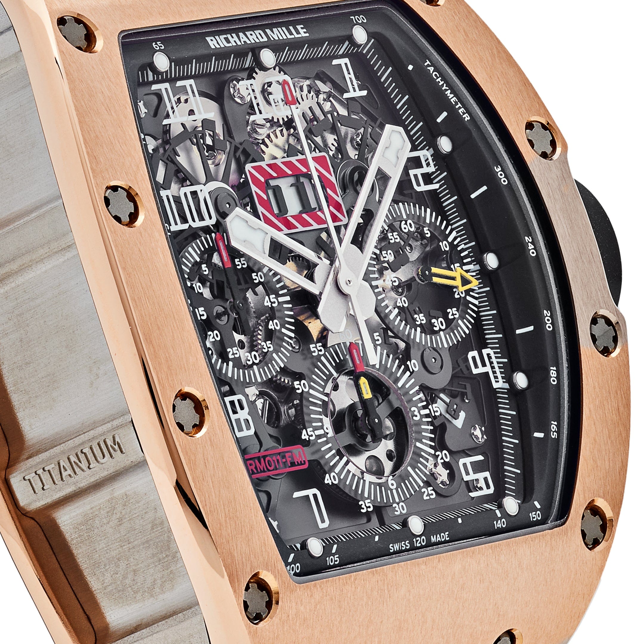 Luxury Watch Richard Mille Felipe Massa Chronograph Rose Gold RM011 Wrist Aficionado