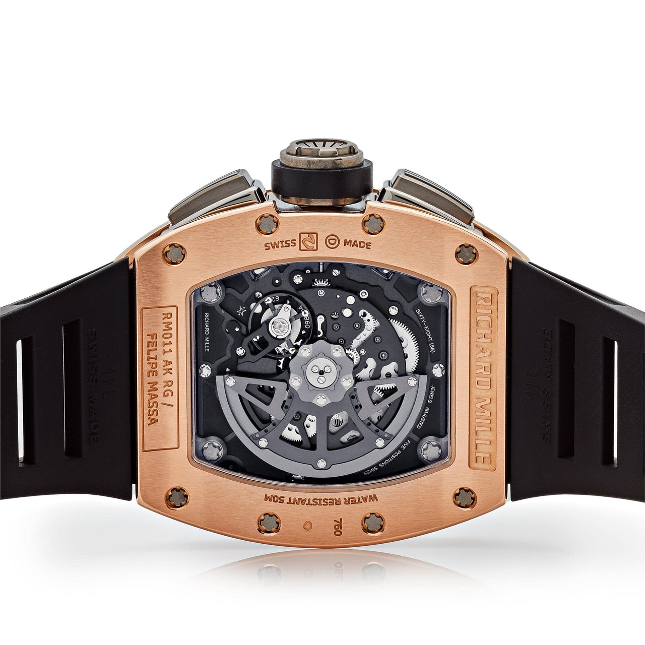 Luxury Watch Richard Mille Felipe Massa Chronograph Rose Gold RM011 Wrist Aficionado