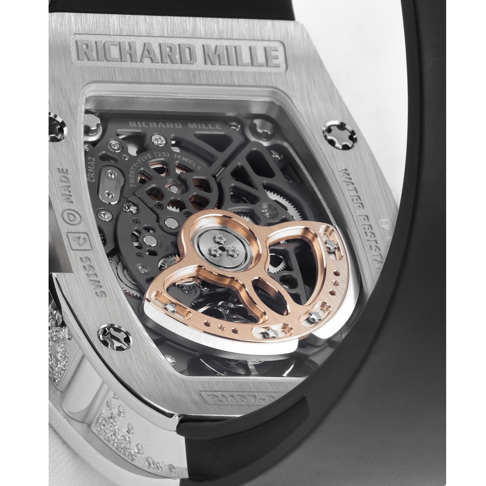 Luxury Watch Richard Mille Ladies' White Gold Snow Diamond Set RM 07-01 Wrist Aficionado