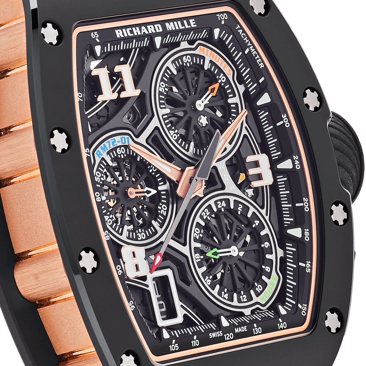 Luxury Watch Richard Mille Lifestyle IN-HOUSE Chronograph Black Ceramic RM72-01 Wrist Aficionado