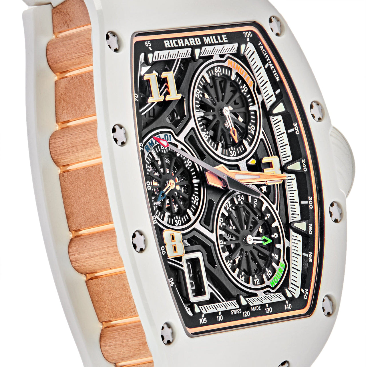 Luxury Watch Richard Mille Lifestyle In-House Chronograph White Ceramic RM72-01 Wrist Aficionado