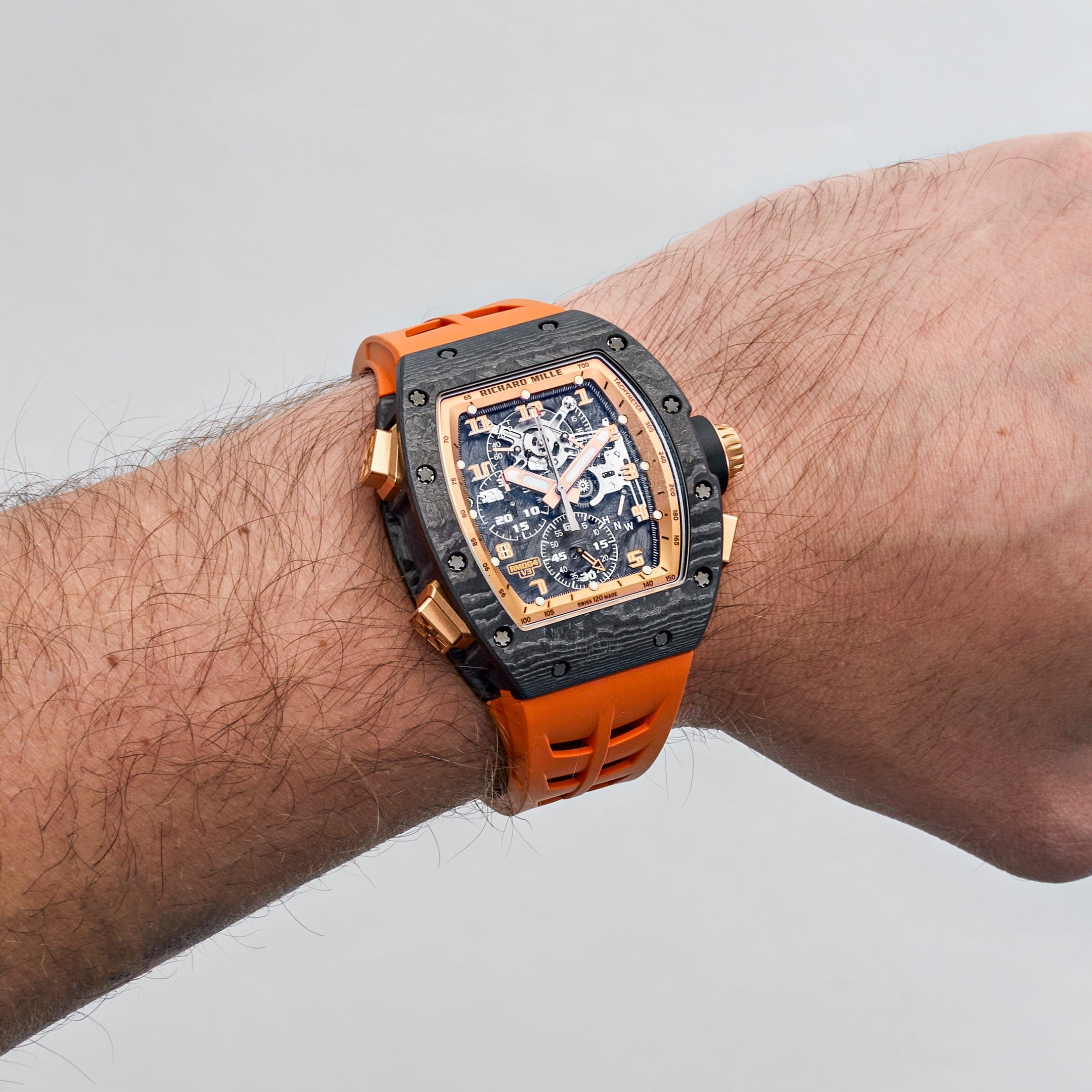 Luxury Watch Richard Mille Carbon TPT Rose Gold Asia Edition RM004-V3 Limited Edition Wrist Aficionado