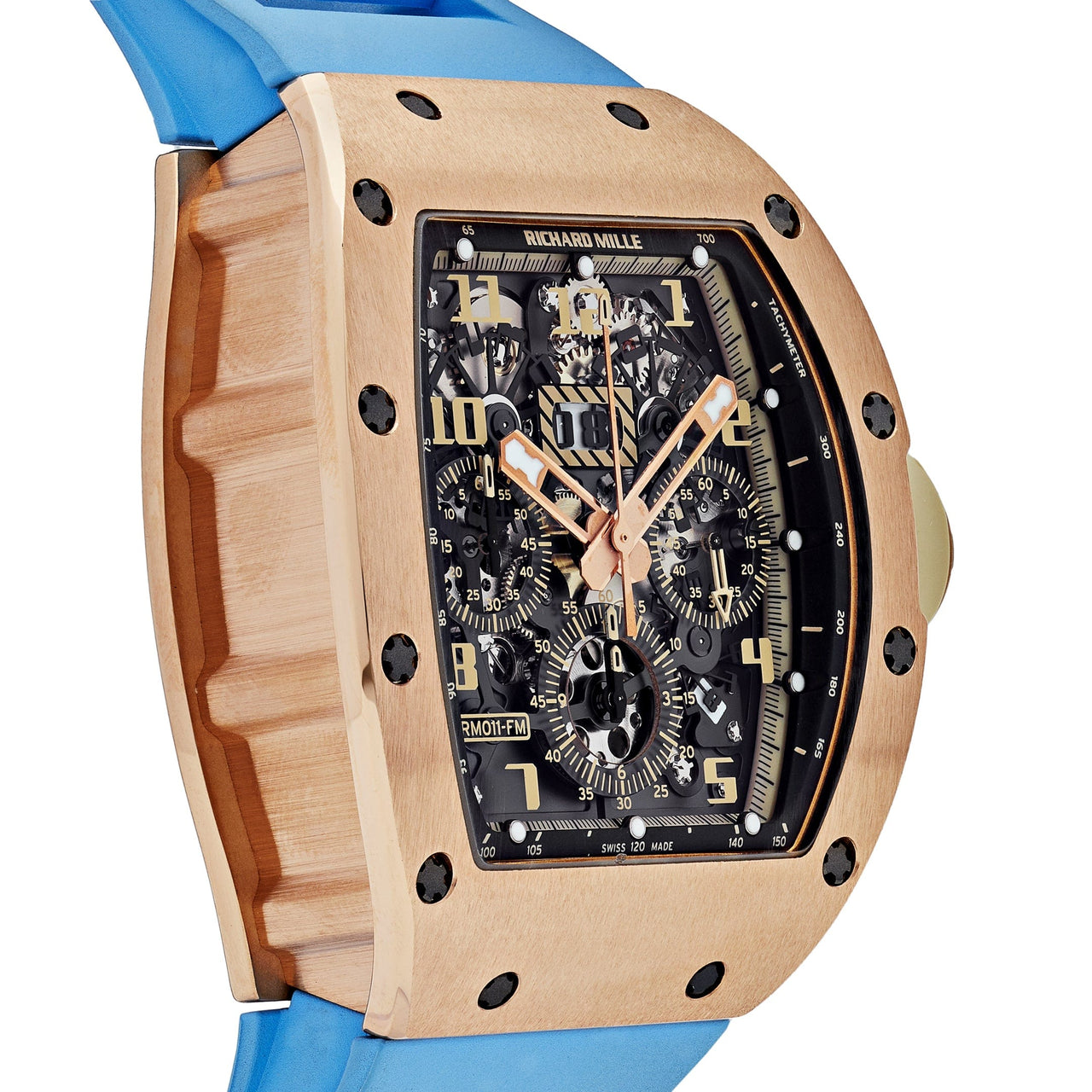 Richard Mille RM 011 Felipe Massa Automatic Flyback Chronograph Ivory Rose Gold Openworked
