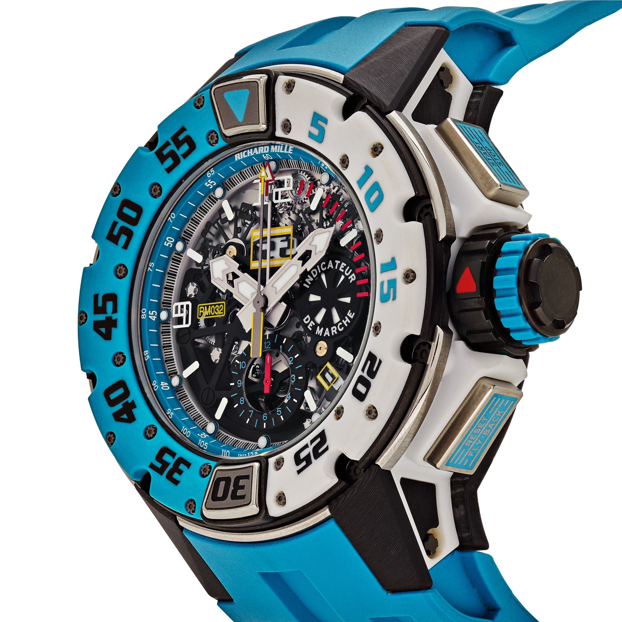 Luxury Watch Richard Mille RM032 Automatic Flyback Chronograph Les Voiles de Saint Barth Limited to 120pcs Wrist Aficionado