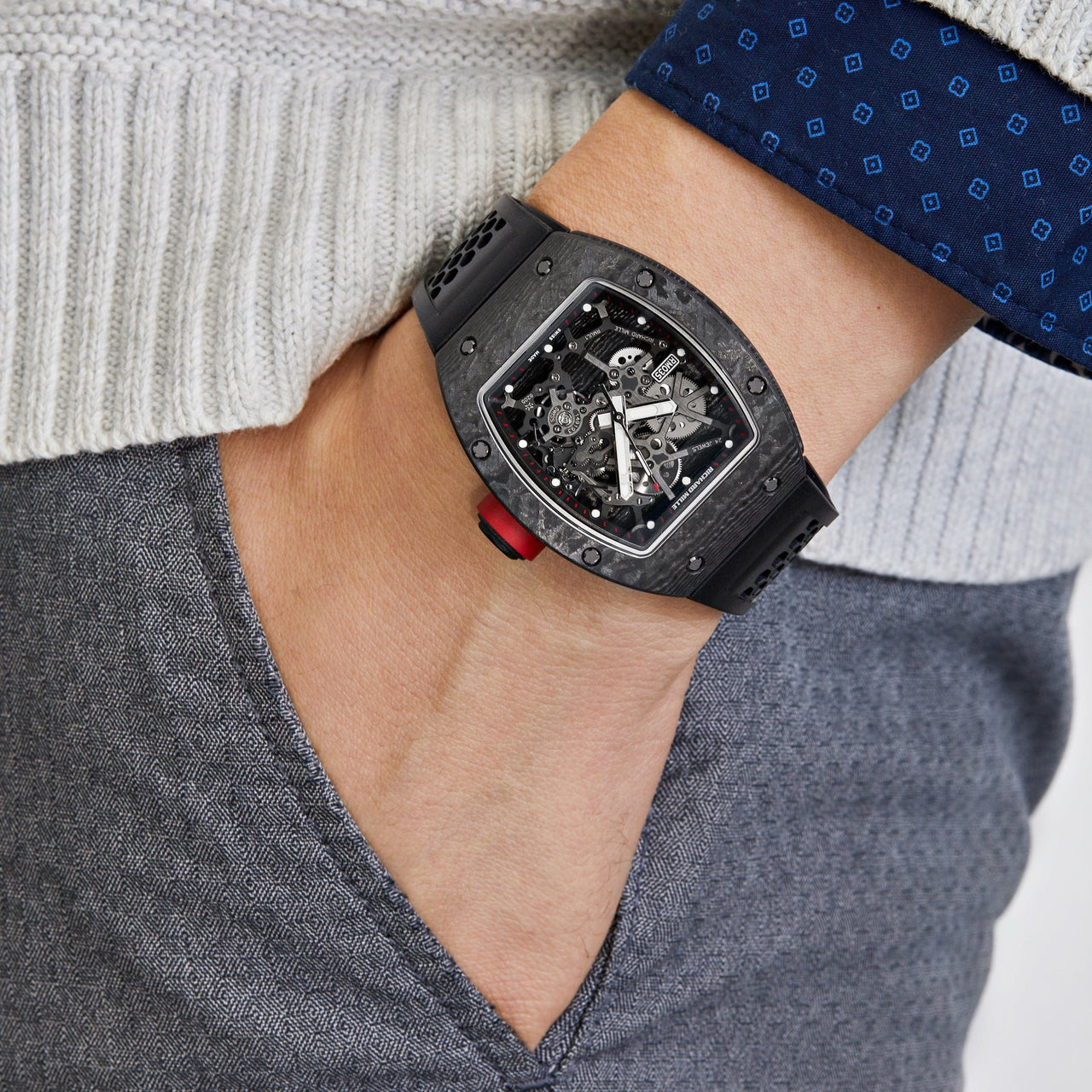 Luxury Watch Richard Mille Ultimate Edition NTPT Carbon RM035 Wrist Aficionado