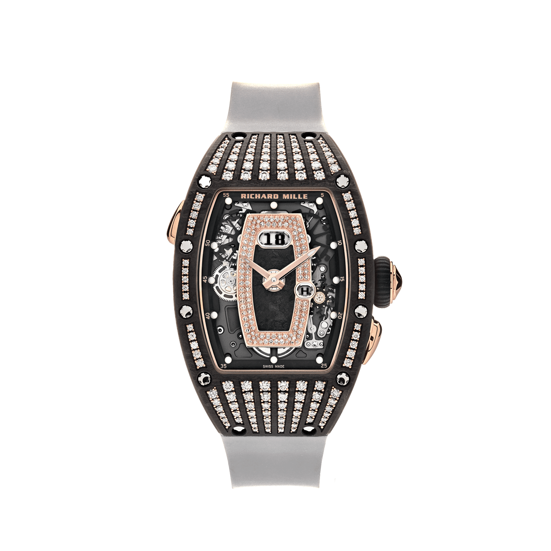 Richard Mille RM 037 'Ladies' Rose Gold Carbon TPT Diamond Set