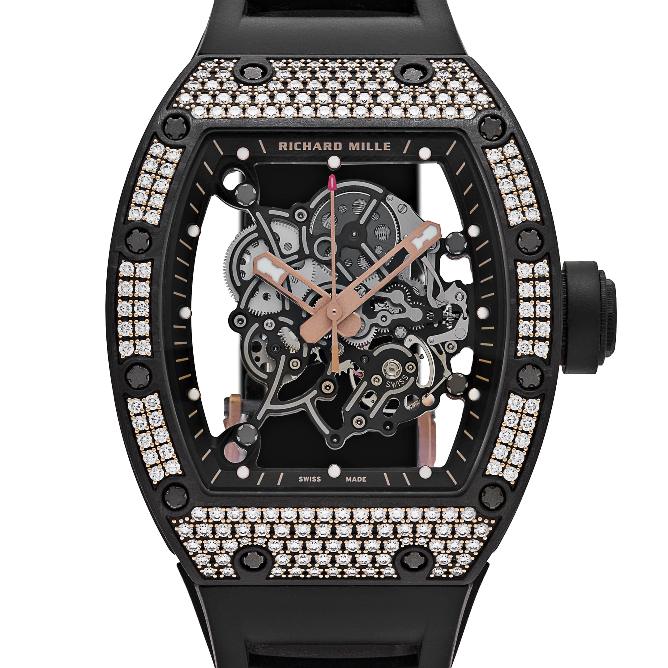 Richard Mille RM 055 Bubba Watson Rose Gold Carbon TPT Diamond Bezel (2022)