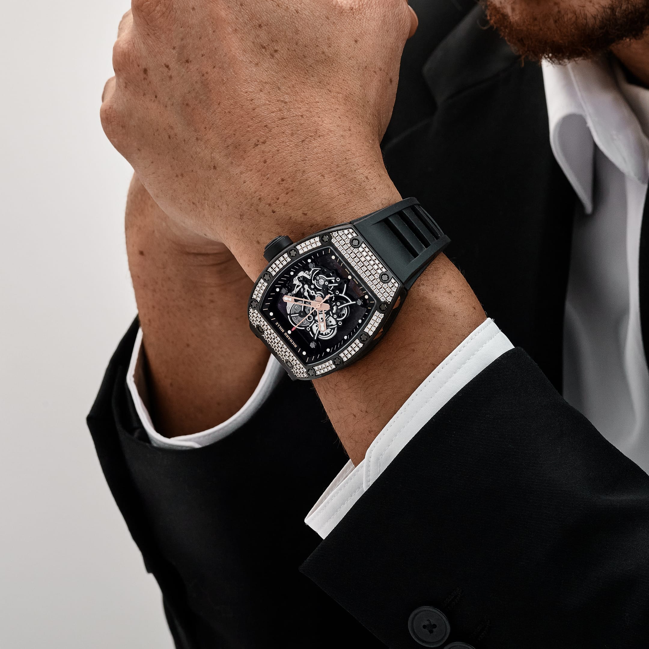 Richard Mille RM 055 Bubba Watson Rose Gold Carbon TPT Diamond Bezel (2022)