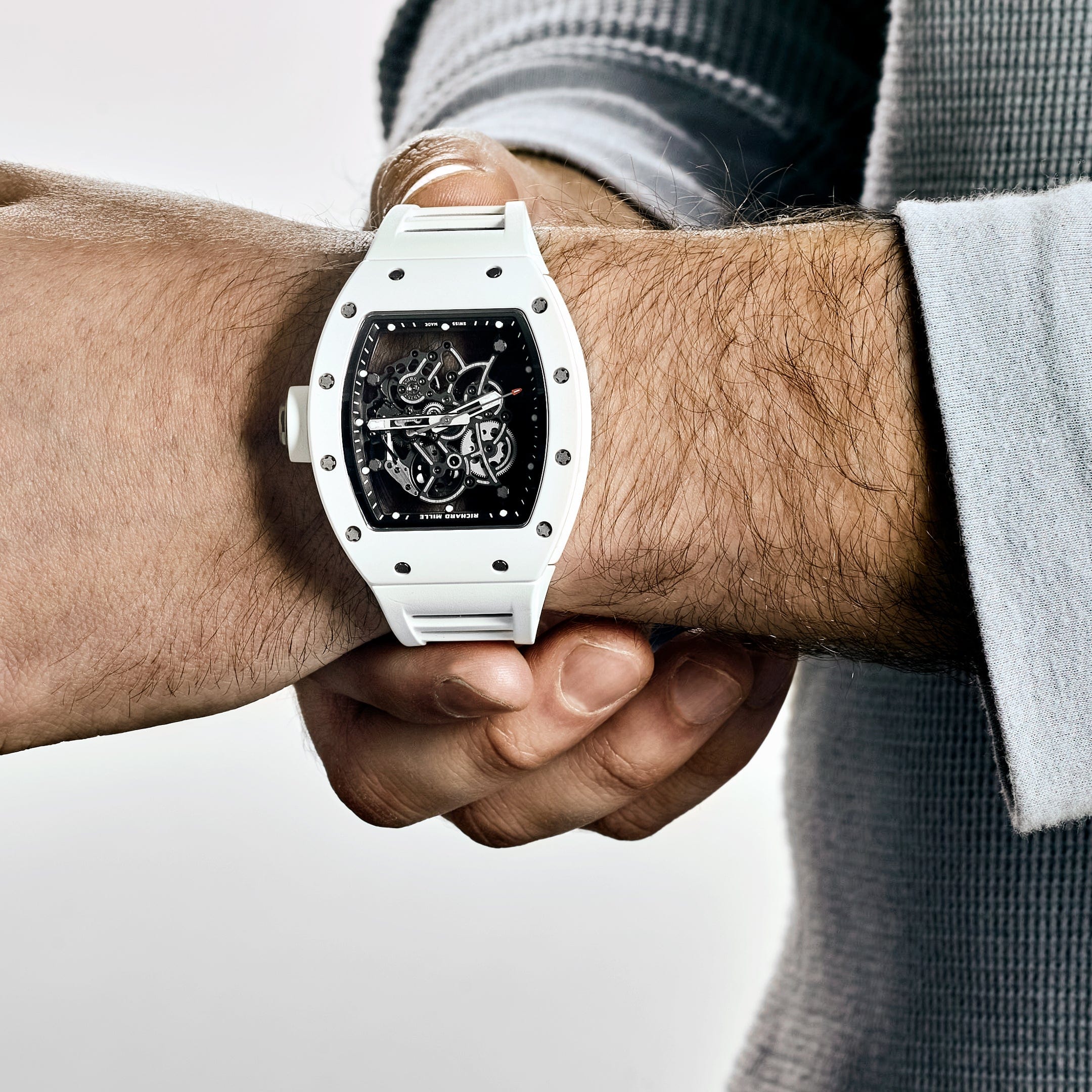 RICHARD MILLE ホワイトボックス Richard Mille RM 055 Bubba Watson White Ceramic – Wrist Aficionado