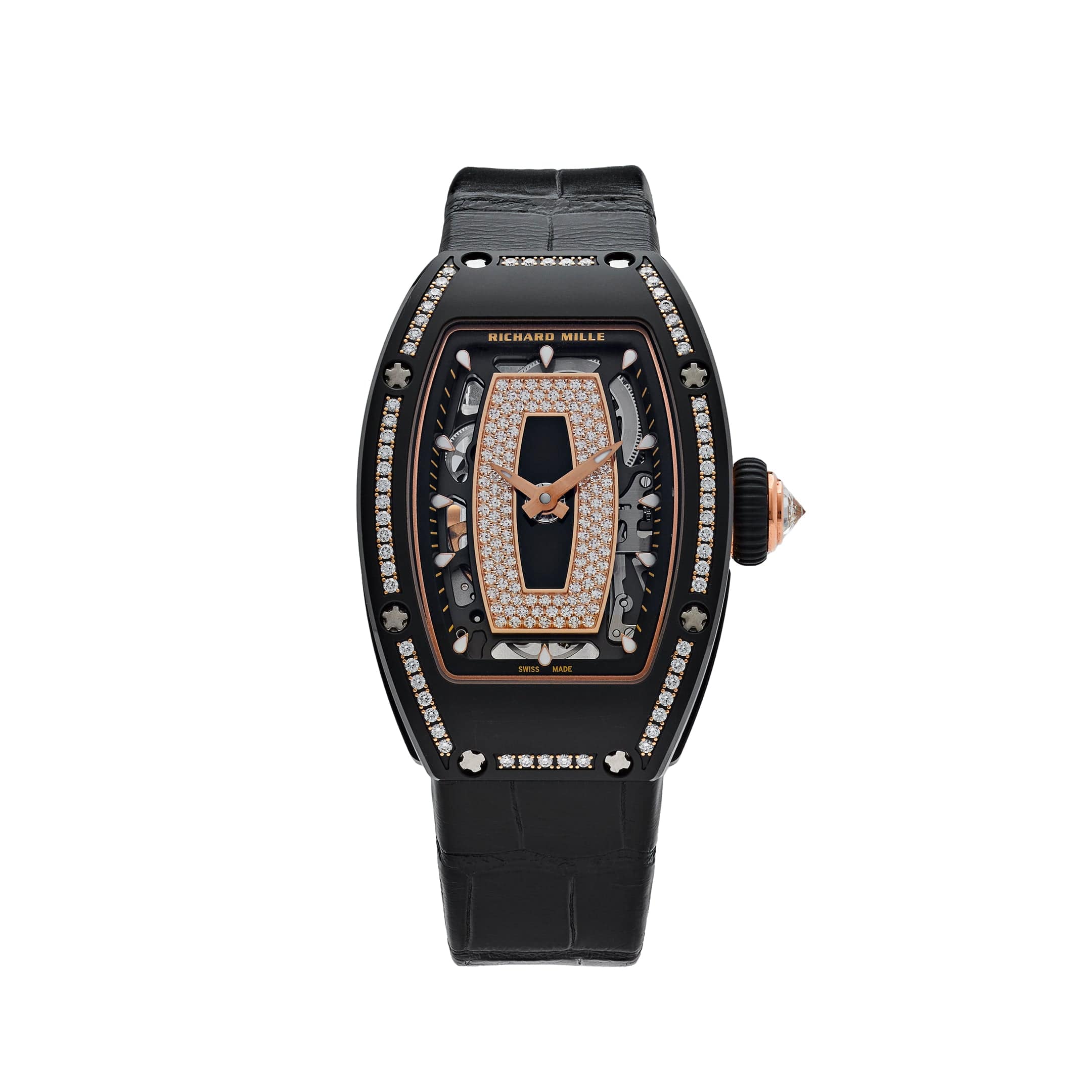 Richard Mille RM 07 01 Black Ceramic Diamond Bezel Wrist Aficionado