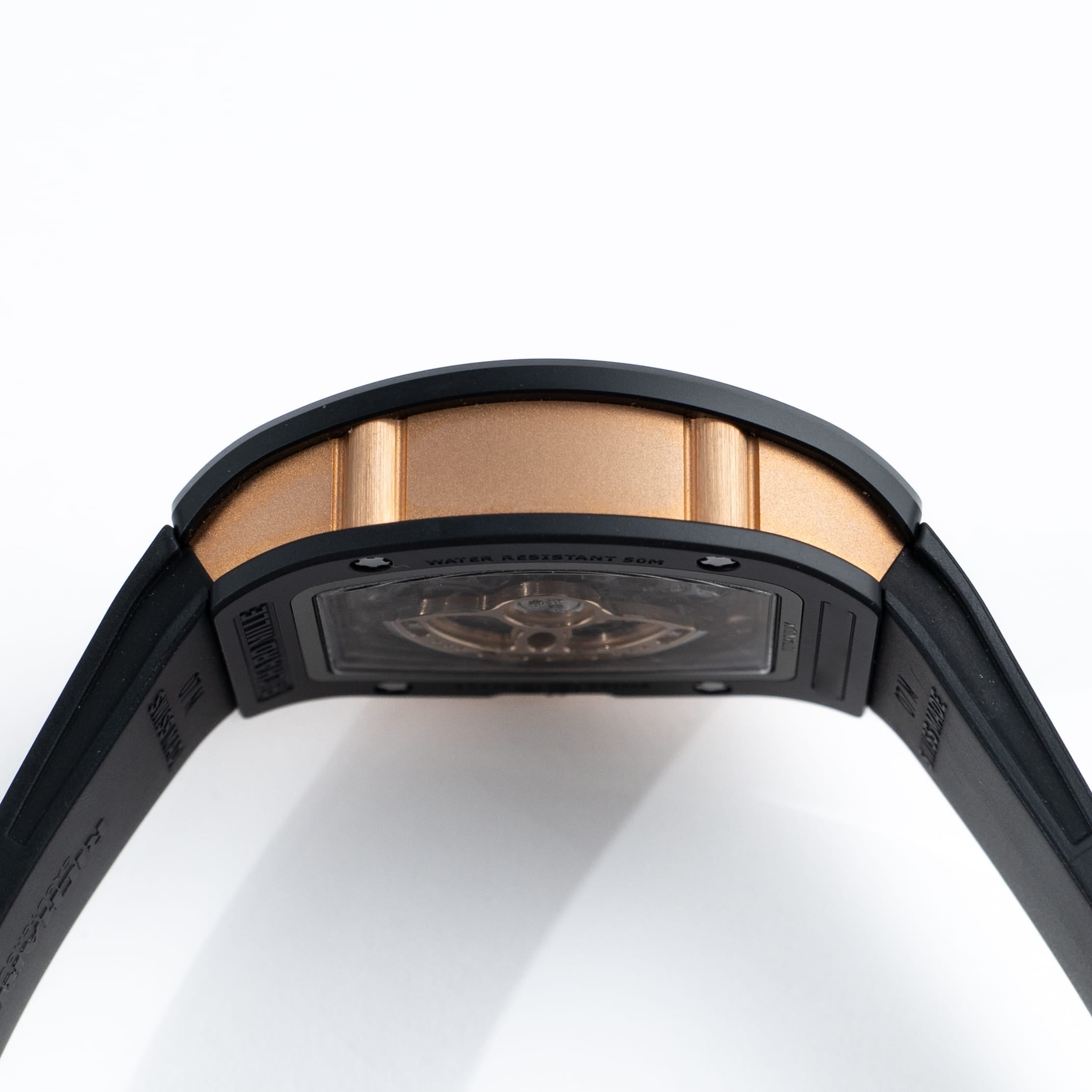 Richard Mille RM 07-01 'Ladies' Black Ceramic Rose Gold Diamond-Set Skeleton Dial