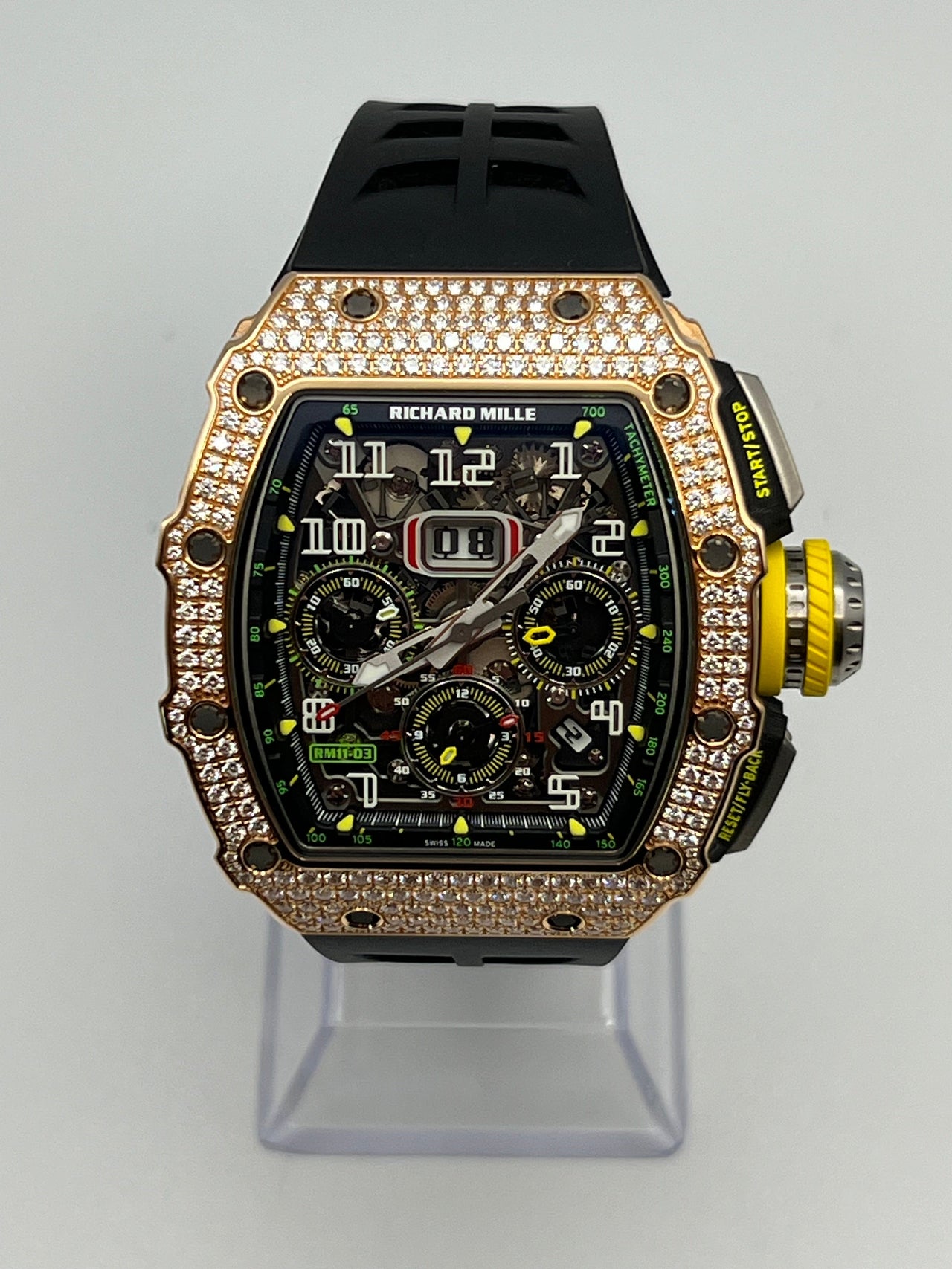 Richard Mille RM 11-03 Flyback Chronograph Diamond Set Rose Gold