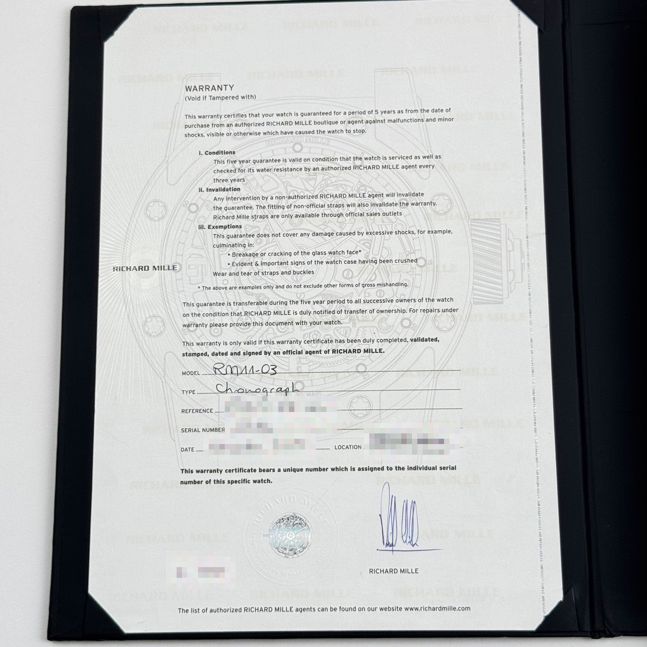 Richard Mille RM 11-03 Flyback Chronograph White Gold Diamond Bezel (2019)