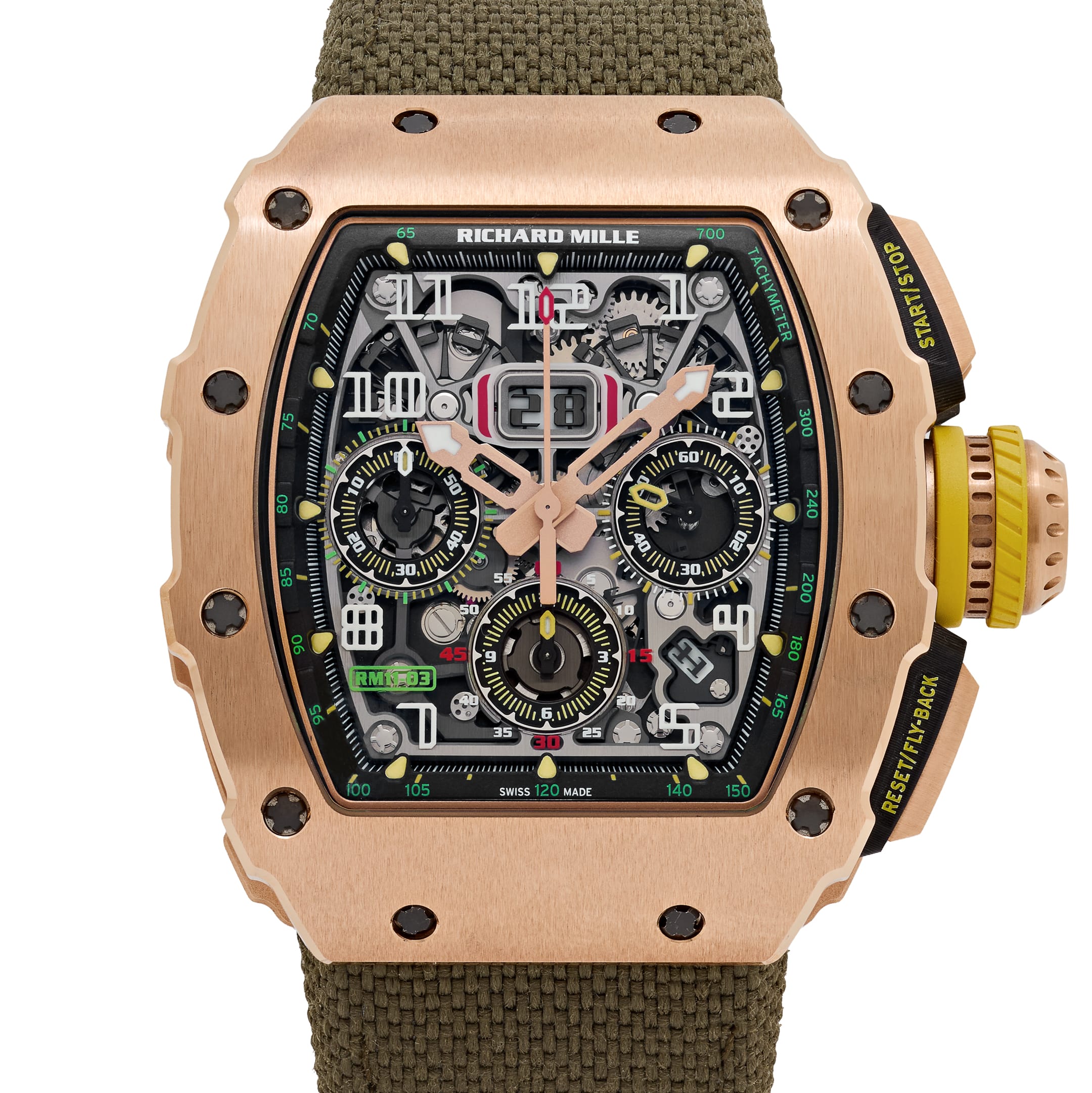 Richard Mille RM 11-03 Full Rose Gold Flyback Chronograph