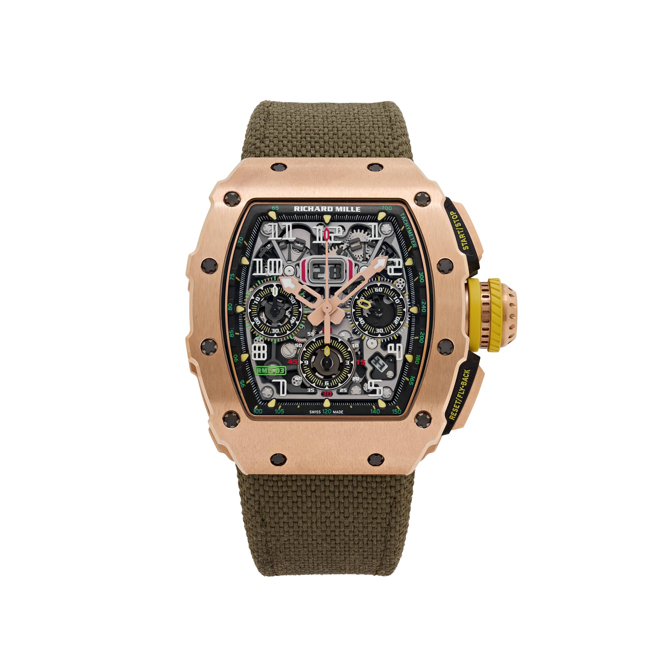 Richard Mille Full Rose Gold Flyback Chronograph RM 11-03 – Wrist