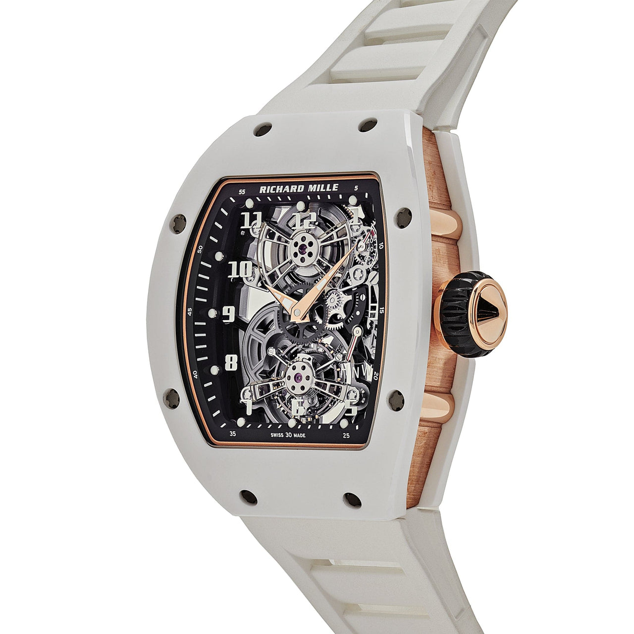 Richard Mille RM 17-01 White Ceramic Rose Gold Manual Wind Tourbillon