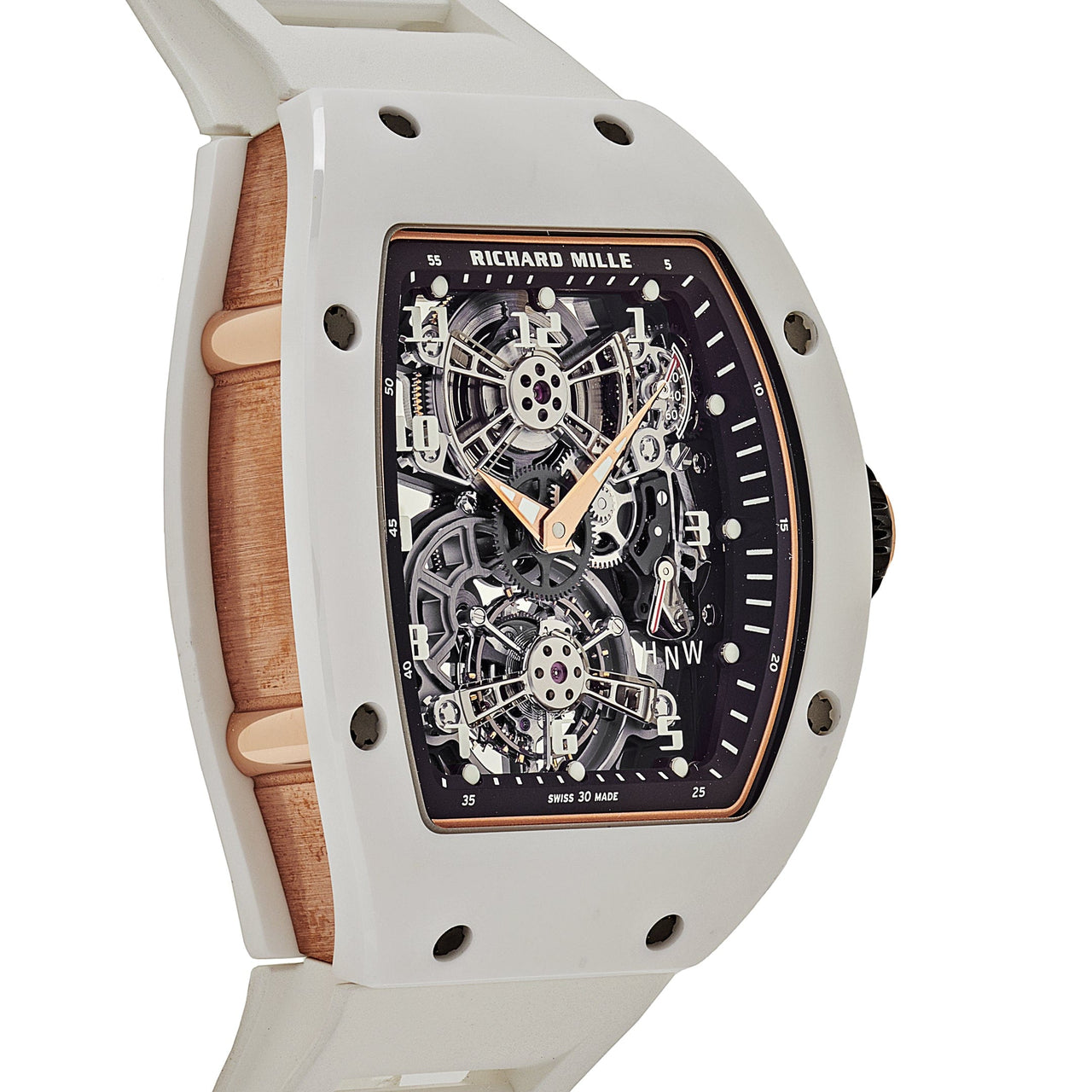 Richard Mille RM 17-01 White Ceramic Rose Gold Manual Wind Tourbillon