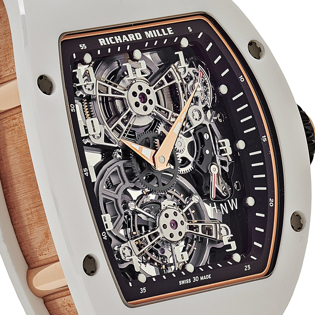 Richard Mille RM 17-01 White Ceramic Rose Gold Manual Wind Tourbillon