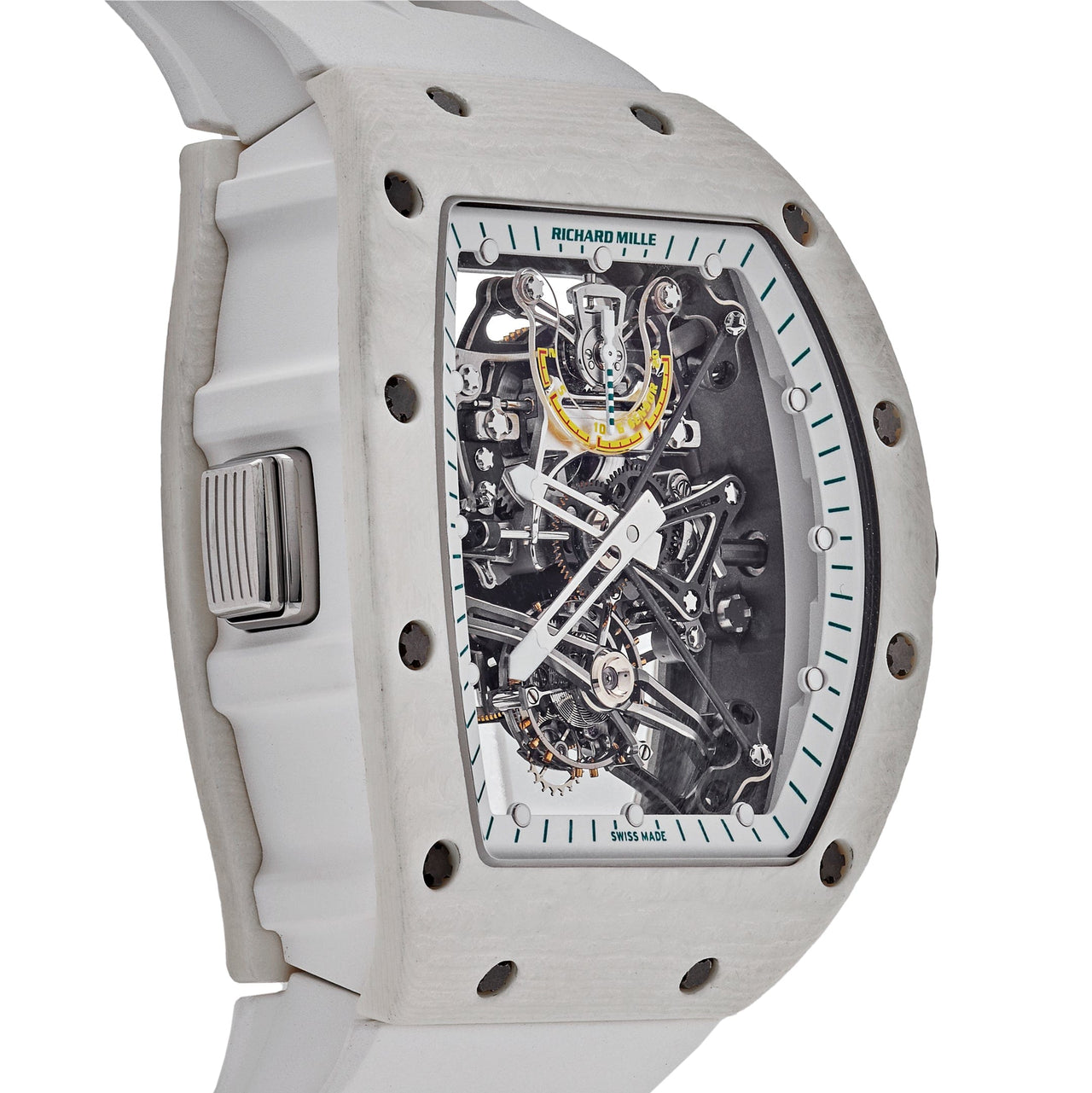 Luxury Watch Richard Mille Tourbillon RM 38-01 'Bubba Watson White Quartz TPT' Titanium Limited Edition of 50 Pieces Wrist Aficionado