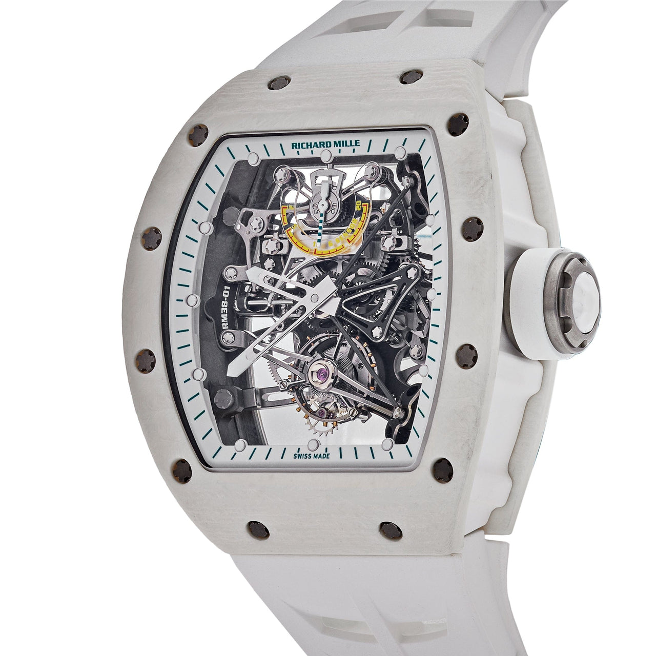 Luxury Watch Richard Mille Tourbillon RM 38-01 'Bubba Watson White Quartz TPT' Titanium Limited Edition of 50 Pieces Wrist Aficionado