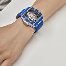 Luxury Watch Richard Mille TOURBILLON BLUE MASK Skull Edition RM52-06 Wrist Aficionado