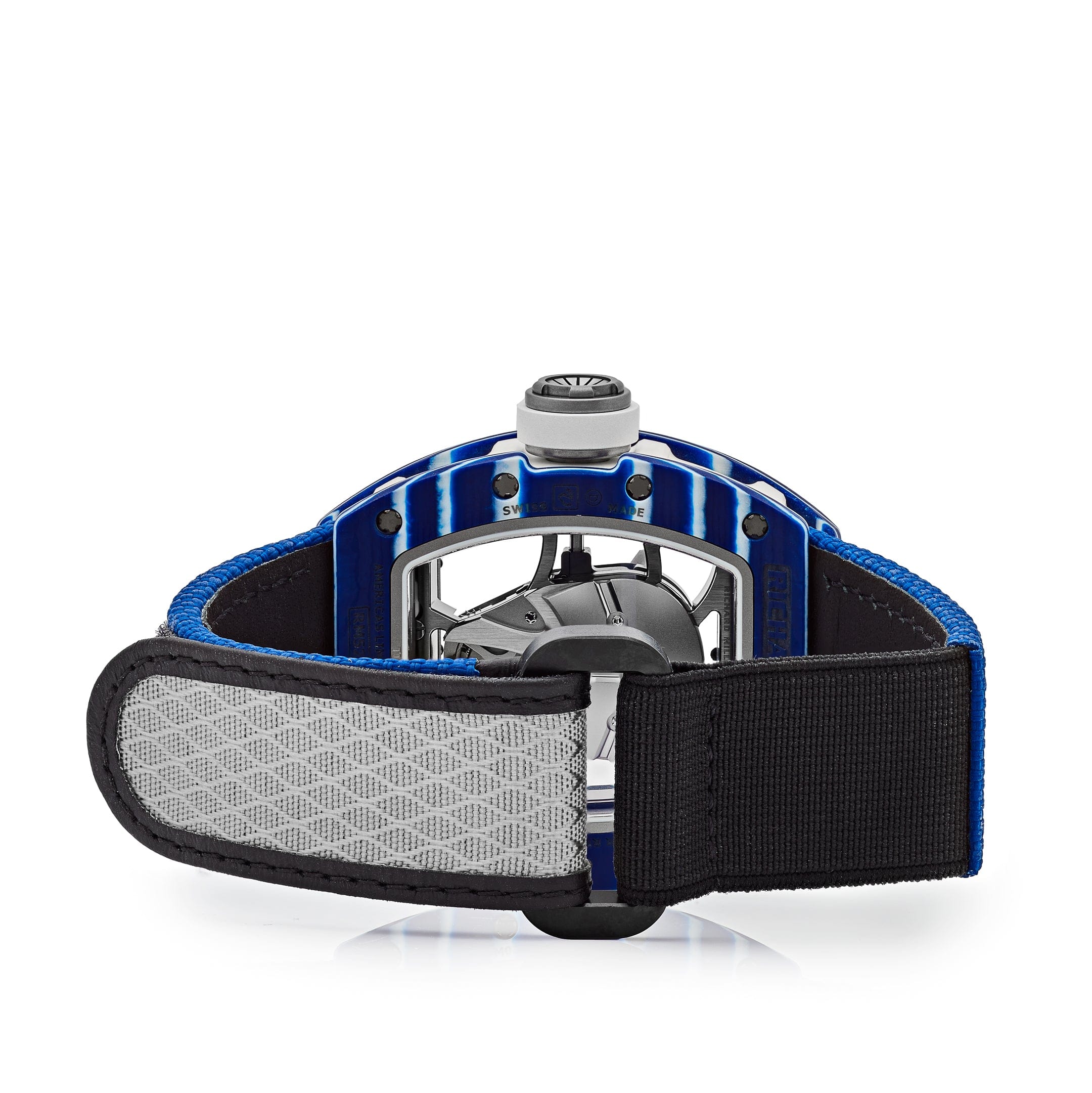 Luxury Watch Richard Mille TOURBILLON BLUE MASK Skull Edition RM52-06 Wrist Aficionado