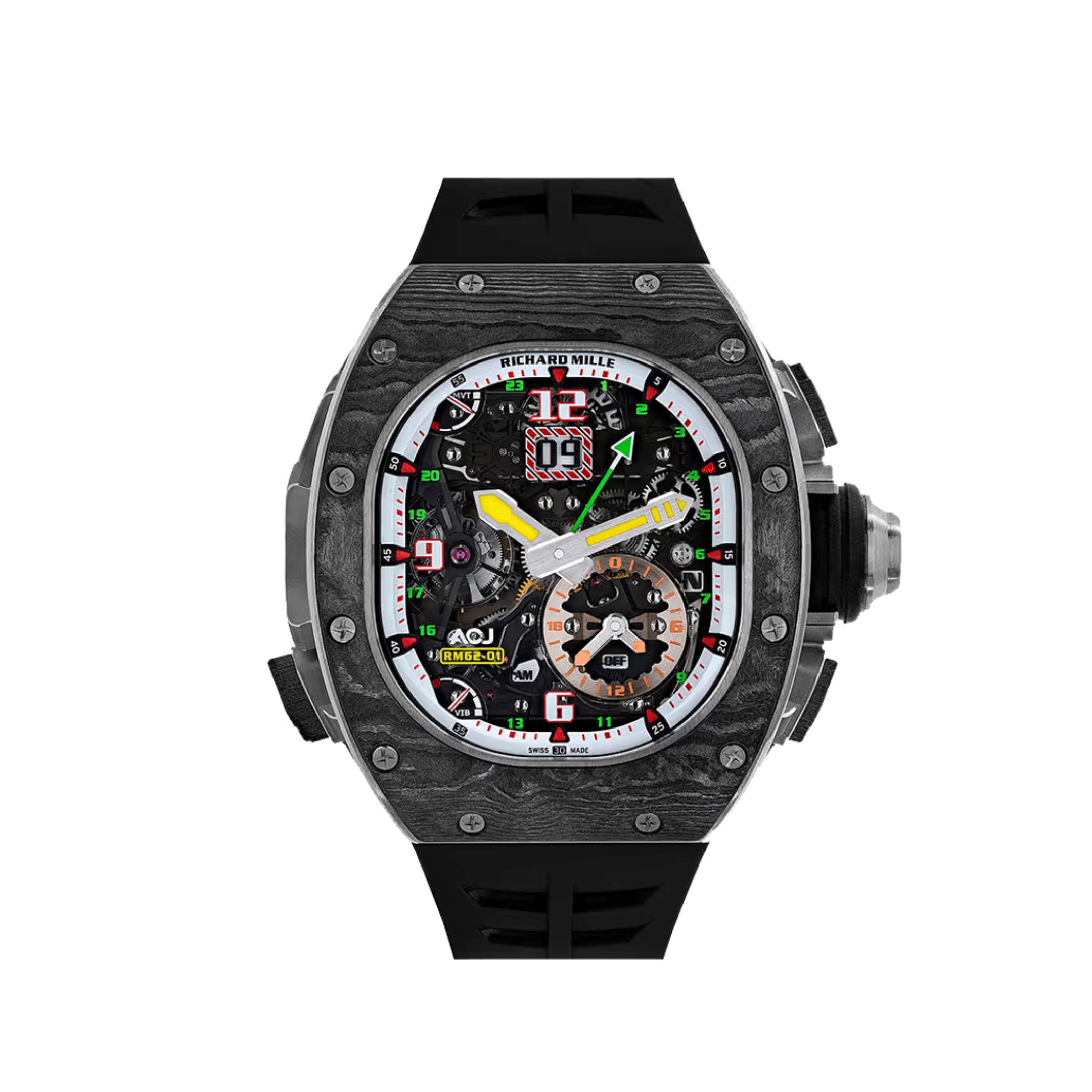 Richard Mille RM 62-01 'Airbus' Manual Winding Tourbillon Vibrating Alarm ACJ Carbon