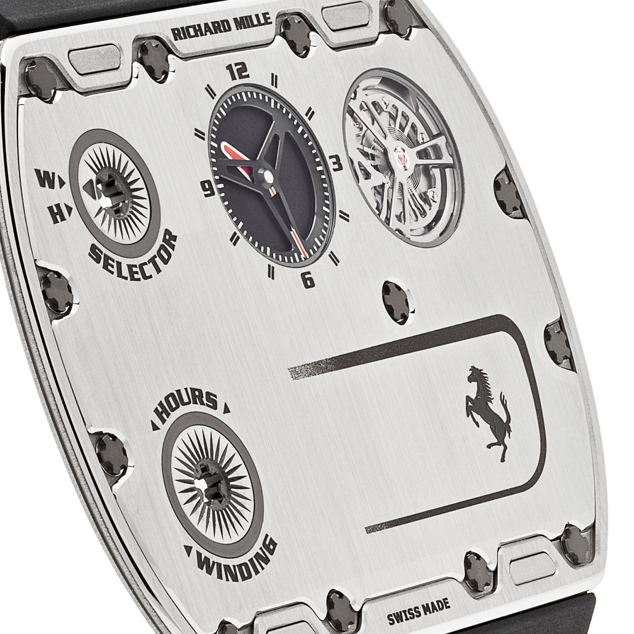 Richard Mille  RM UP-01  Ferrari Ultraflat Titanium  Silver Dial Limited Edition