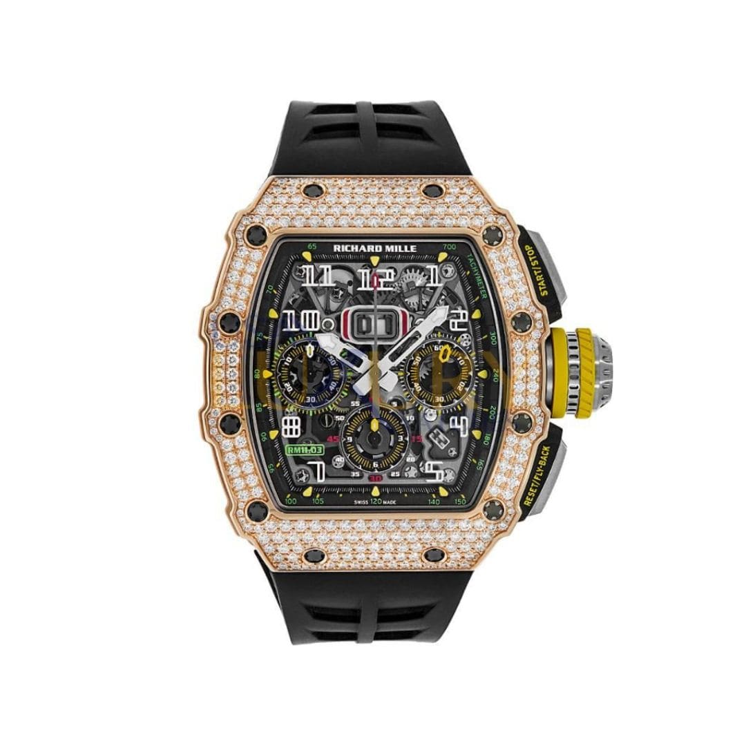 Richard Mille Rose Gold Flyback Chronograph RM11 03 Wrist Aficionado