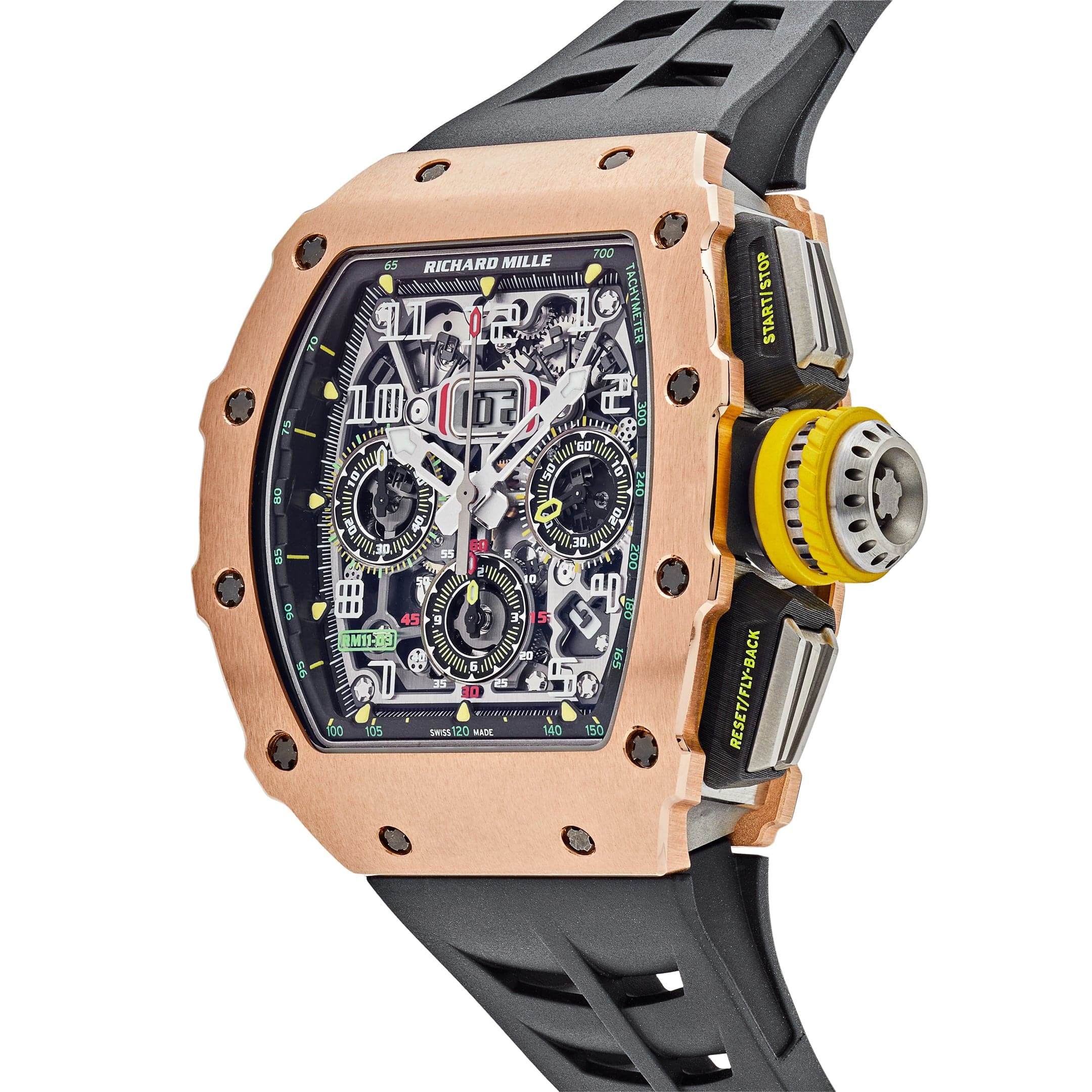 Luxury Watch Richard Mille Rose Gold Flyback Chronograph RM11-03 Wrist Aficionado