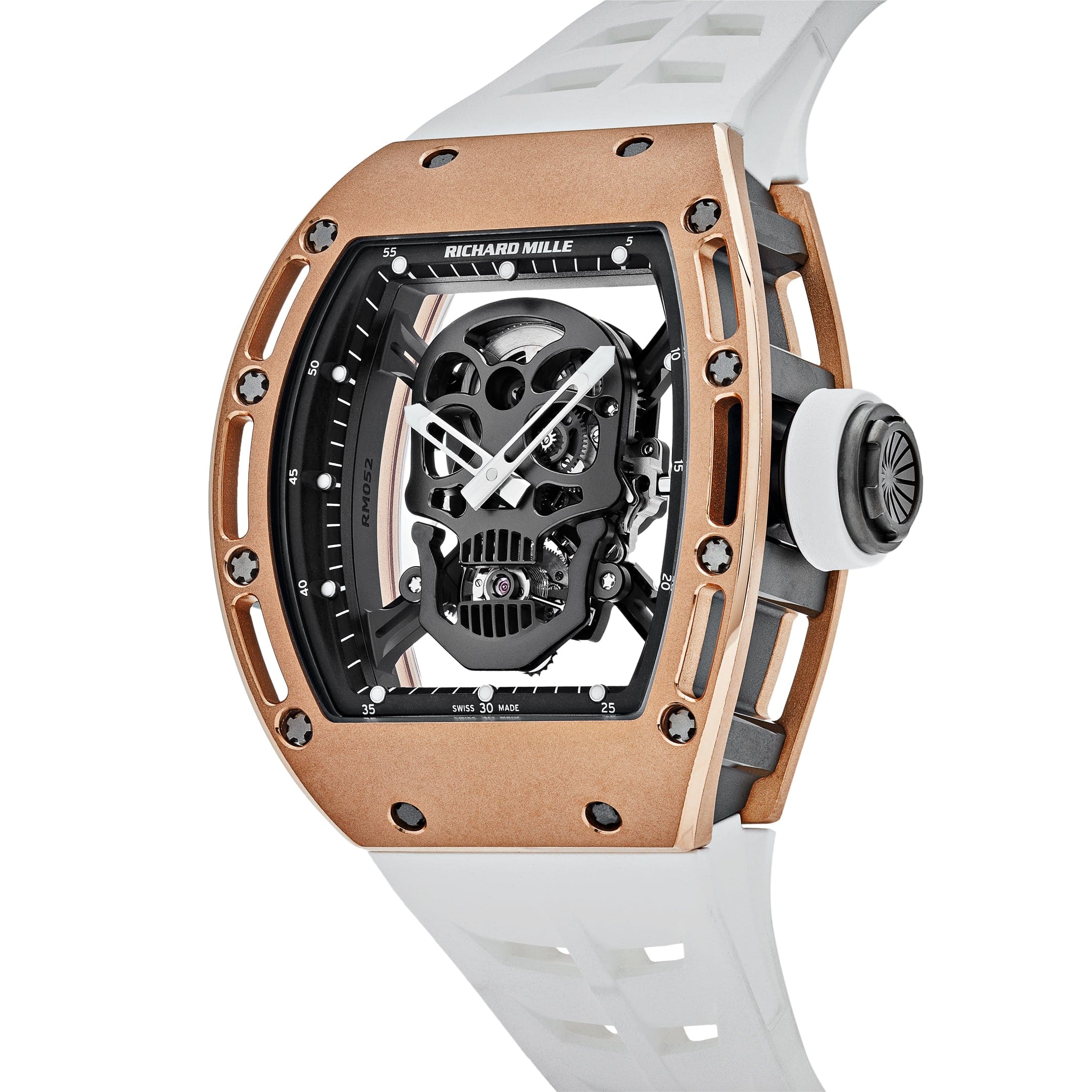 Richard Mille Skull Tourbillon Rose Gold RM 052 Wrist Aficionado