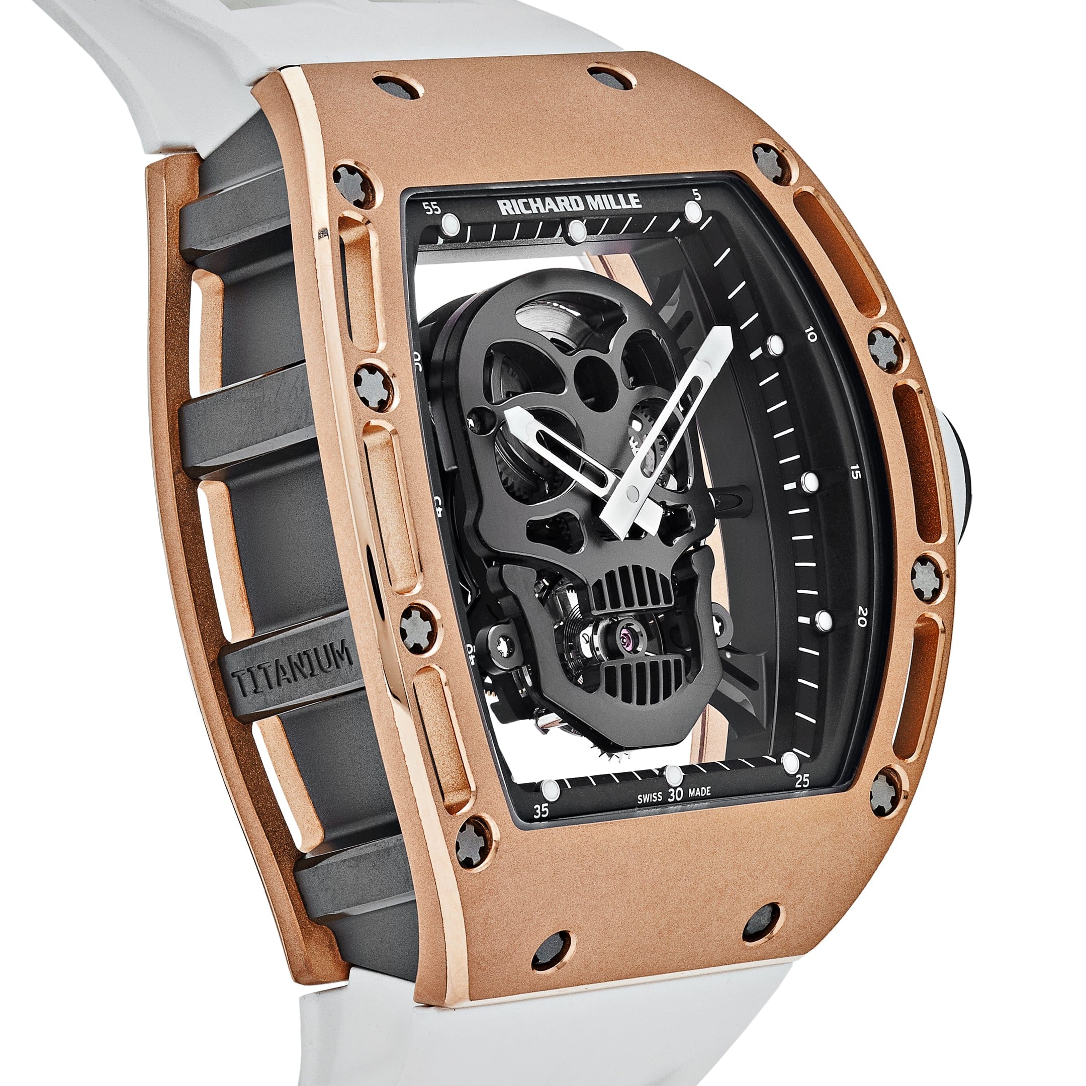 Richard Mille Skull Tourbillon Rose Gold RM 052 Wrist Aficionado