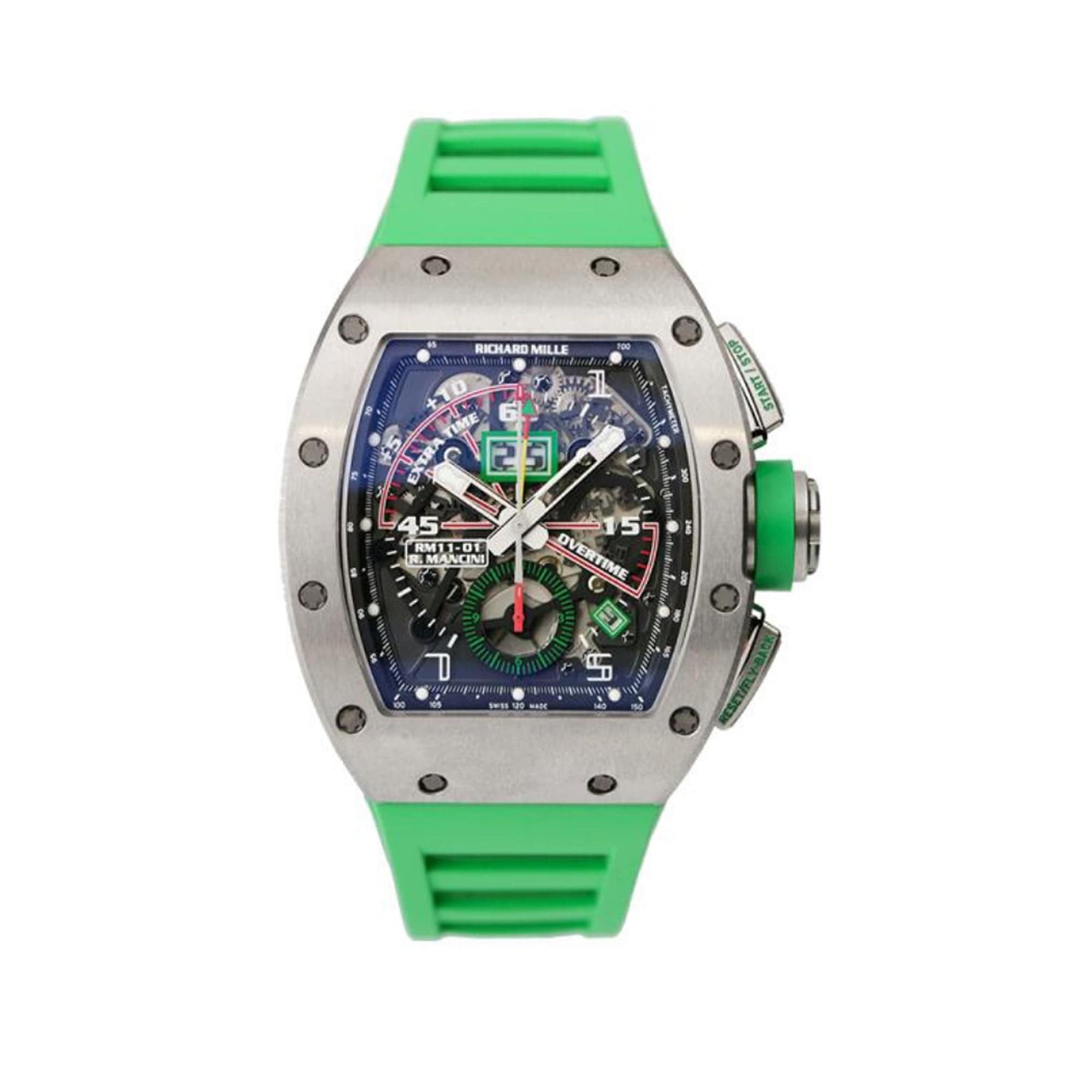 Luxury Watch Richard Mille Titanium Flyback Chronograph Roberto Mancini RM11-01 Wrist Aficionado