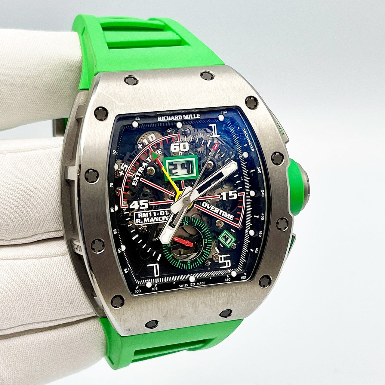 Luxury Watch Richard Mille Titanium Flyback Chronograph Roberto Mancini RM11-01 Wrist Aficionado