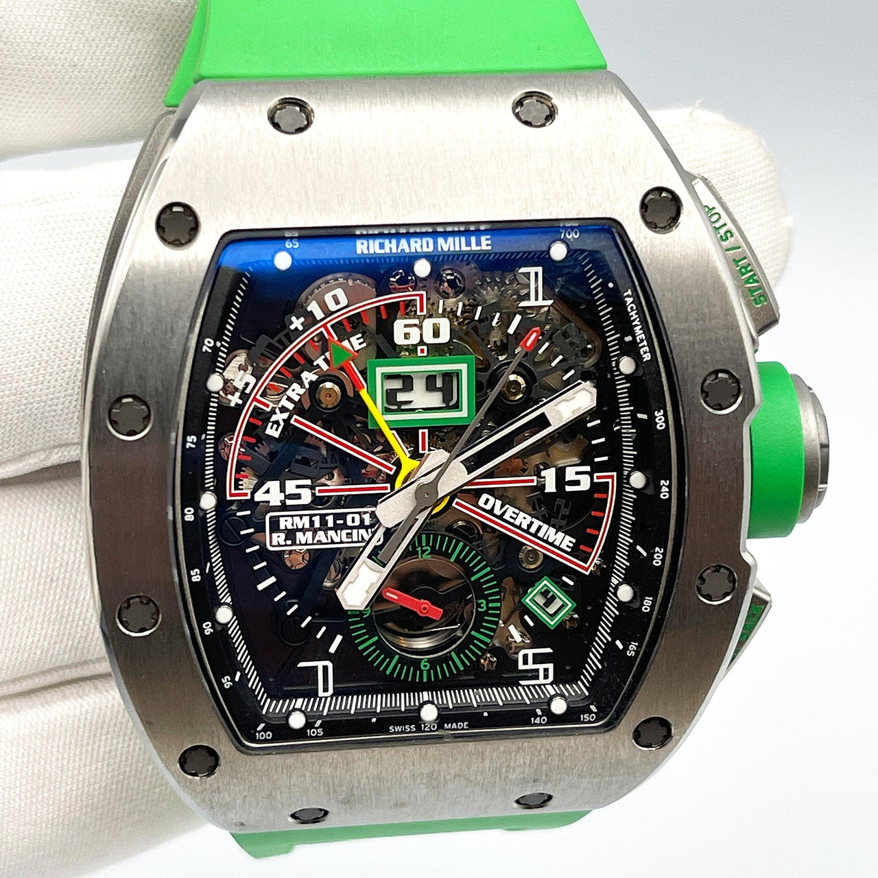Luxury Watch Richard Mille Titanium Flyback Chronograph Roberto Mancini RM11-01 Wrist Aficionado