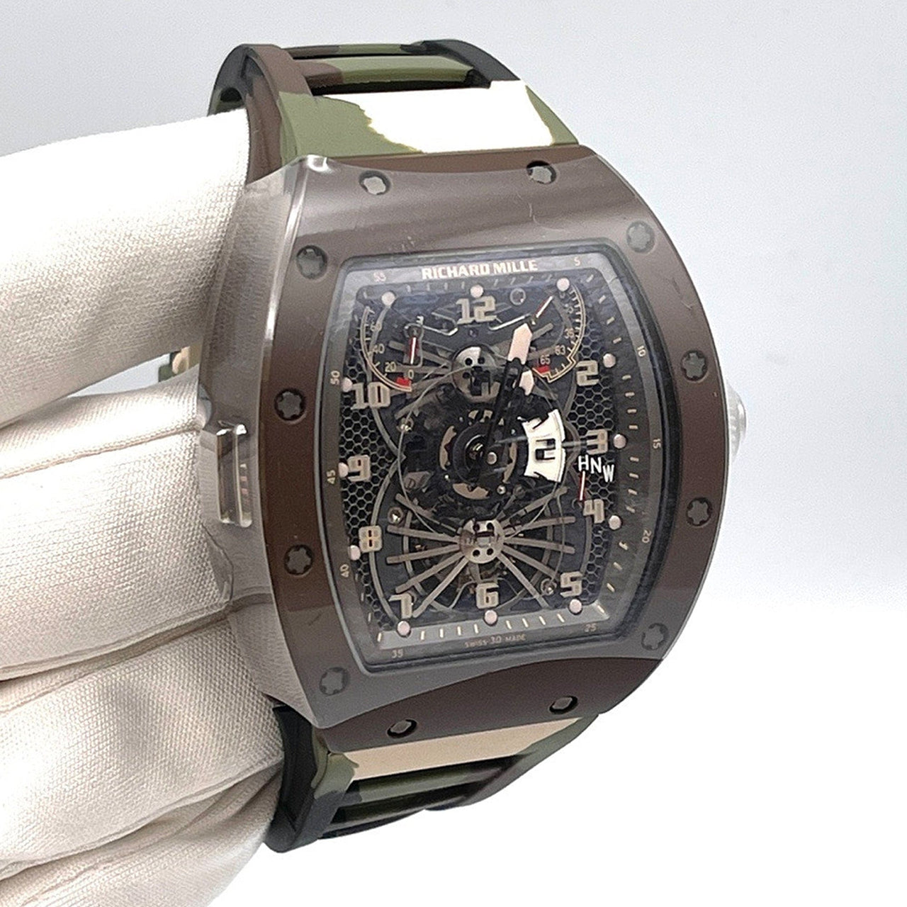 Luxury Watch Richard Mille Tourbillon Aerodyne Brown Ceramic RM022 Wrist Aficionado