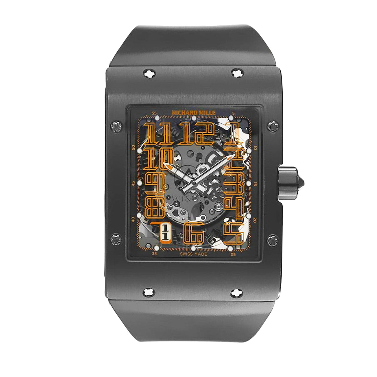 Luxury Watch Richard Mille Ultra Thin Titanium "America’s 3” Skeleton Orange Limited Edition TI-DLC RM016 Wrist Aficionado