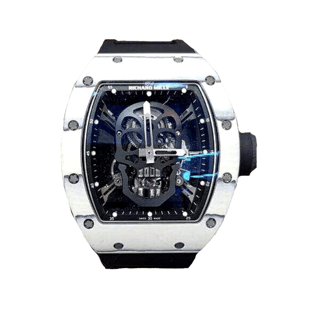 Luxury Watch Richard Mille White Carbon Skull RM52-01 Wrist Aficionado