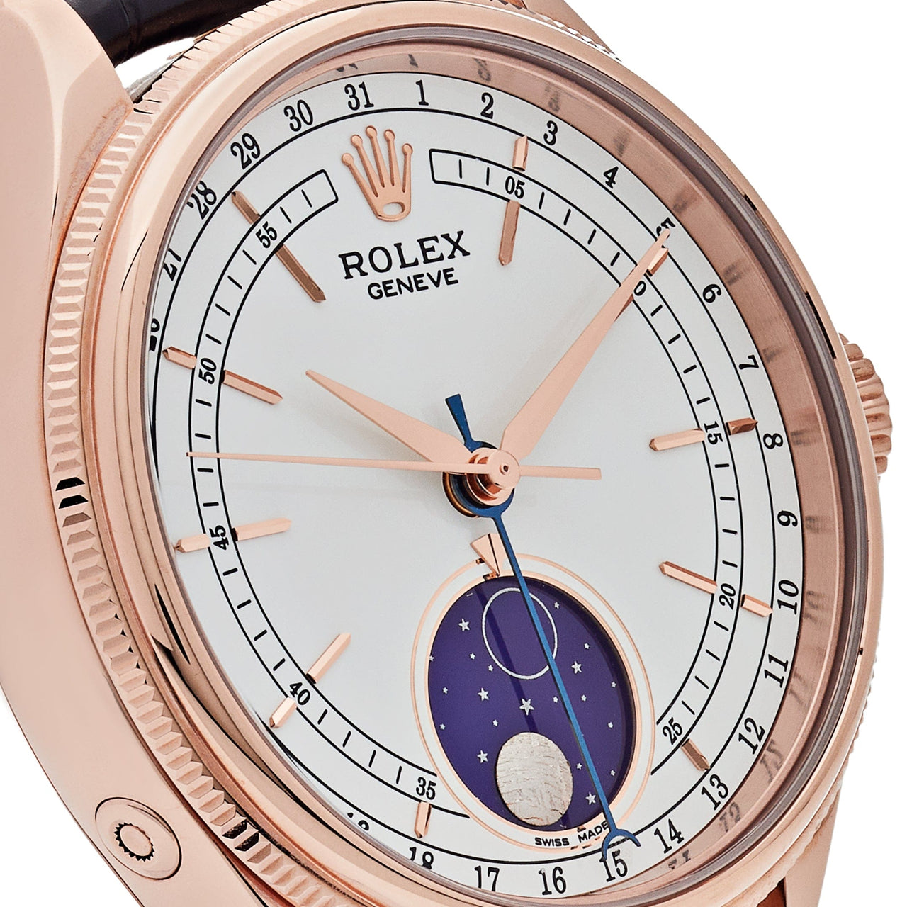 Rolex Cellini 50535 Rose Gold White Dial Moon Phase (2021)