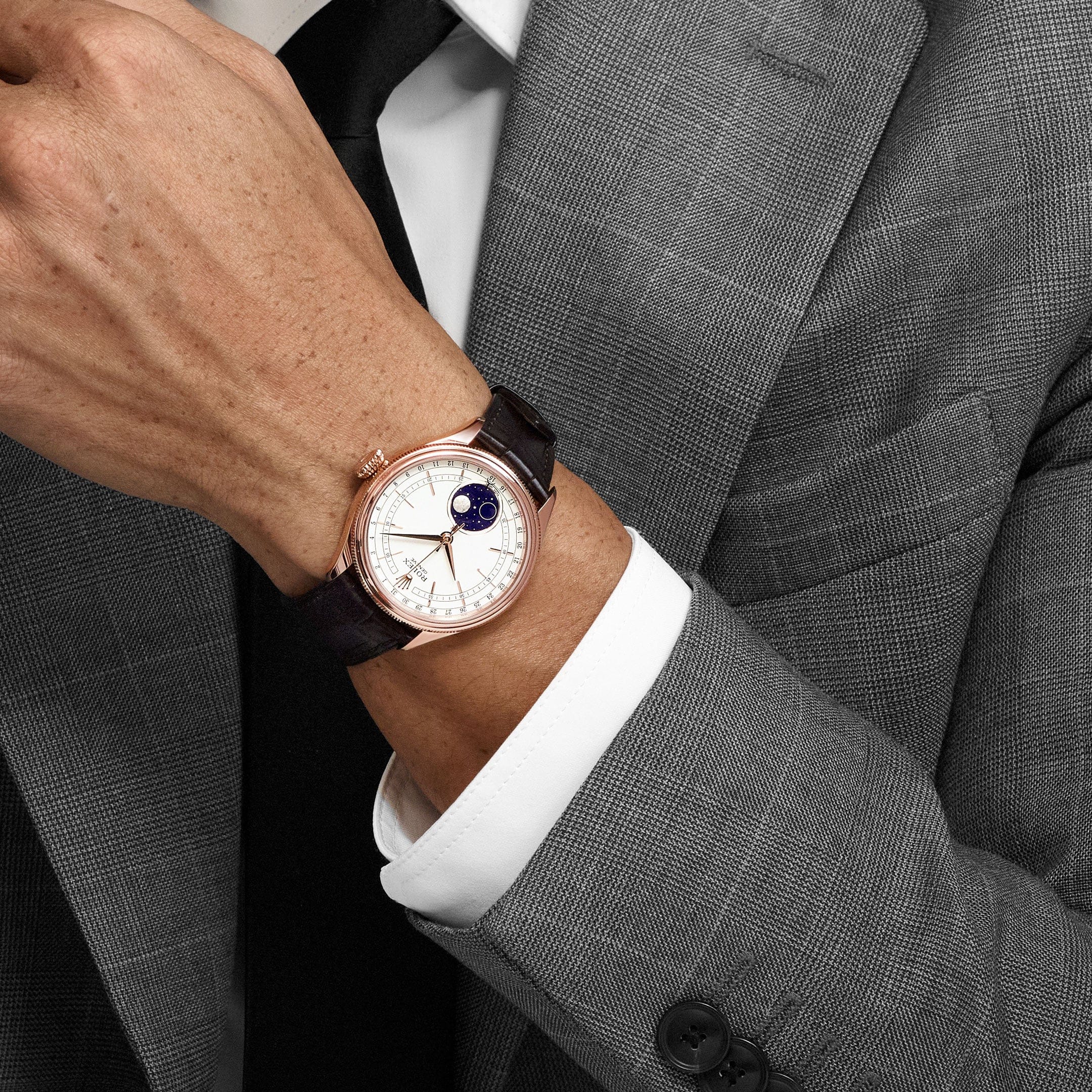 Rolex Cellini Moonphase 50535 Rose Gold White Dial (2021)