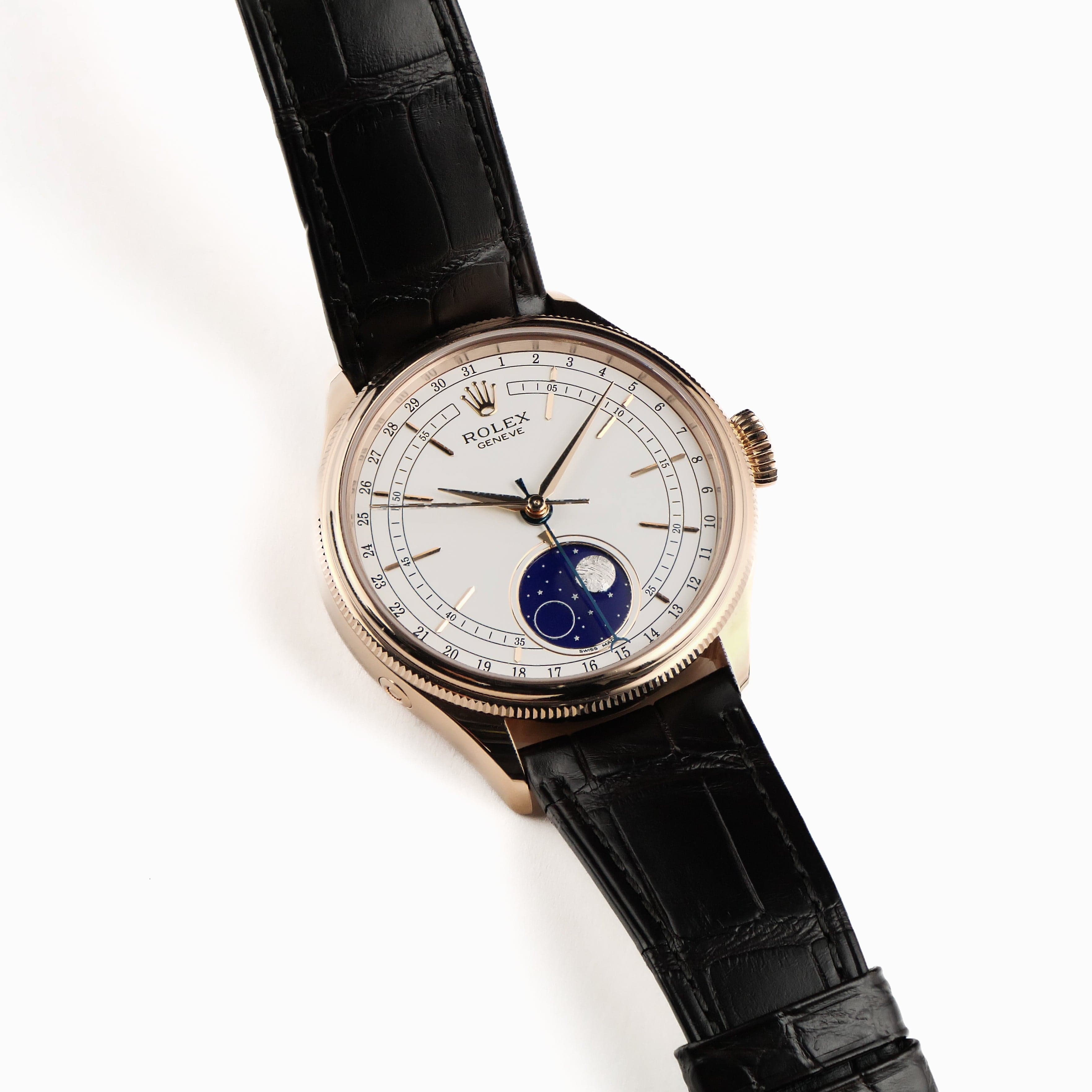 Rolex Cellini Moonphase 50535 Rose Gold White Dial (2021)
