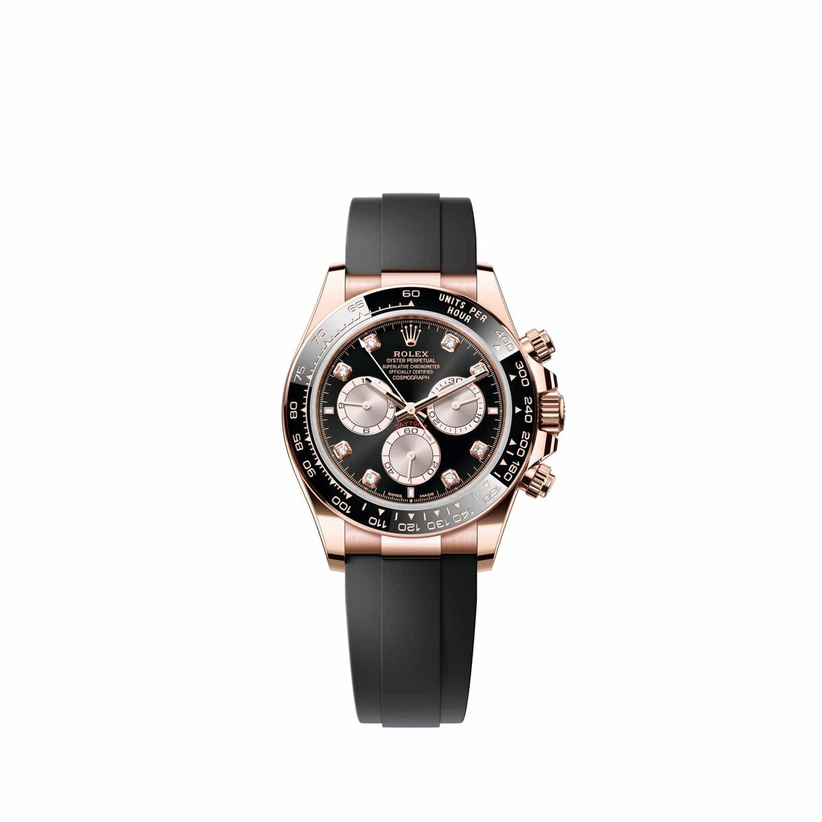Rolex Cosmograph Daytona 126515LN Rose Gold Black and Sundust Diamond Dial Oysterflex (2026)