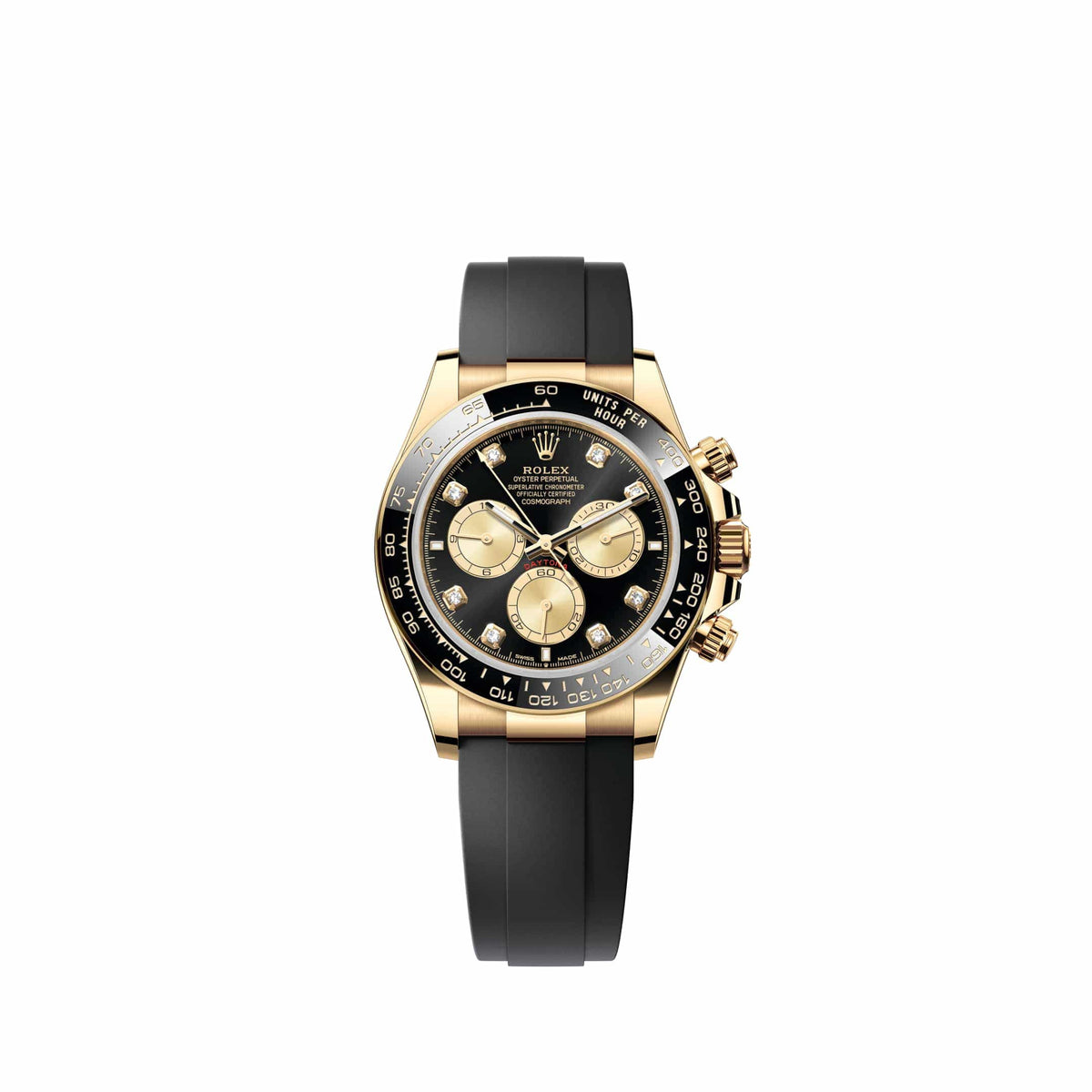 Rolex Cosmograph Daytona 126518LN Yellow Gold Black and Golden Diamond Dial Oysterflex (2026)